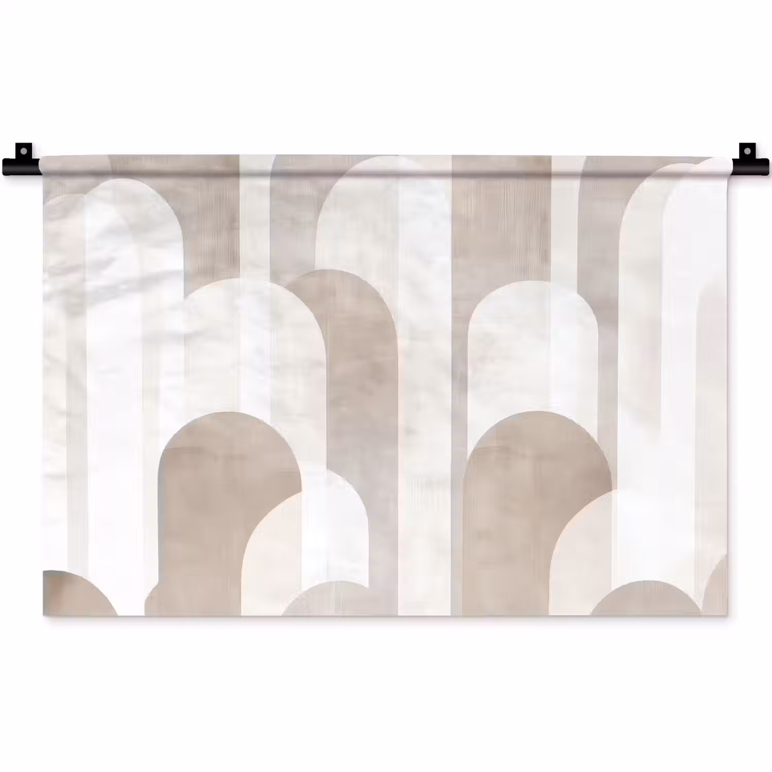 Abstracte bogen - Modern - Beige Wandkleed katoen klein -zz3d