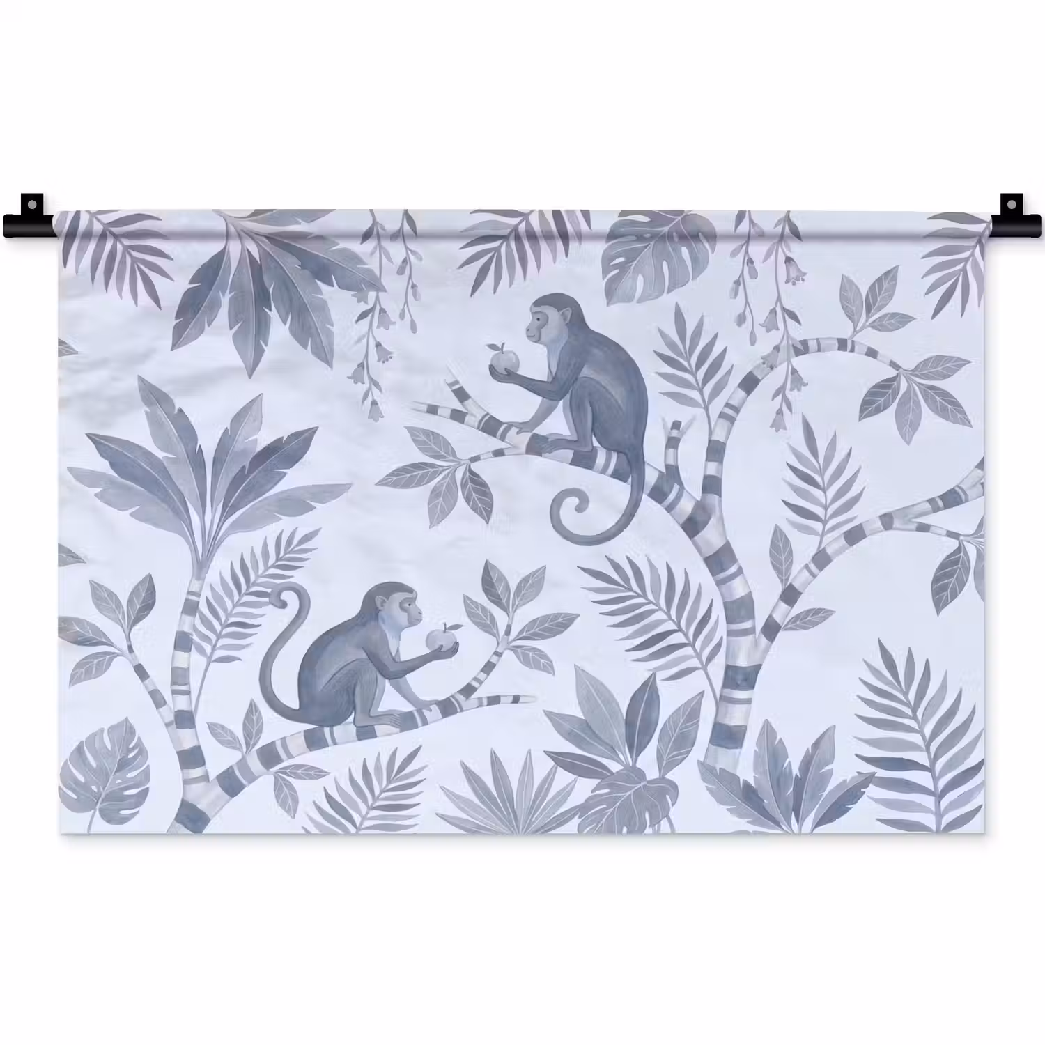 Aap - Boom - Bladeren - Jungle - Illustratie Wandkleed katoen klein -zz3d
