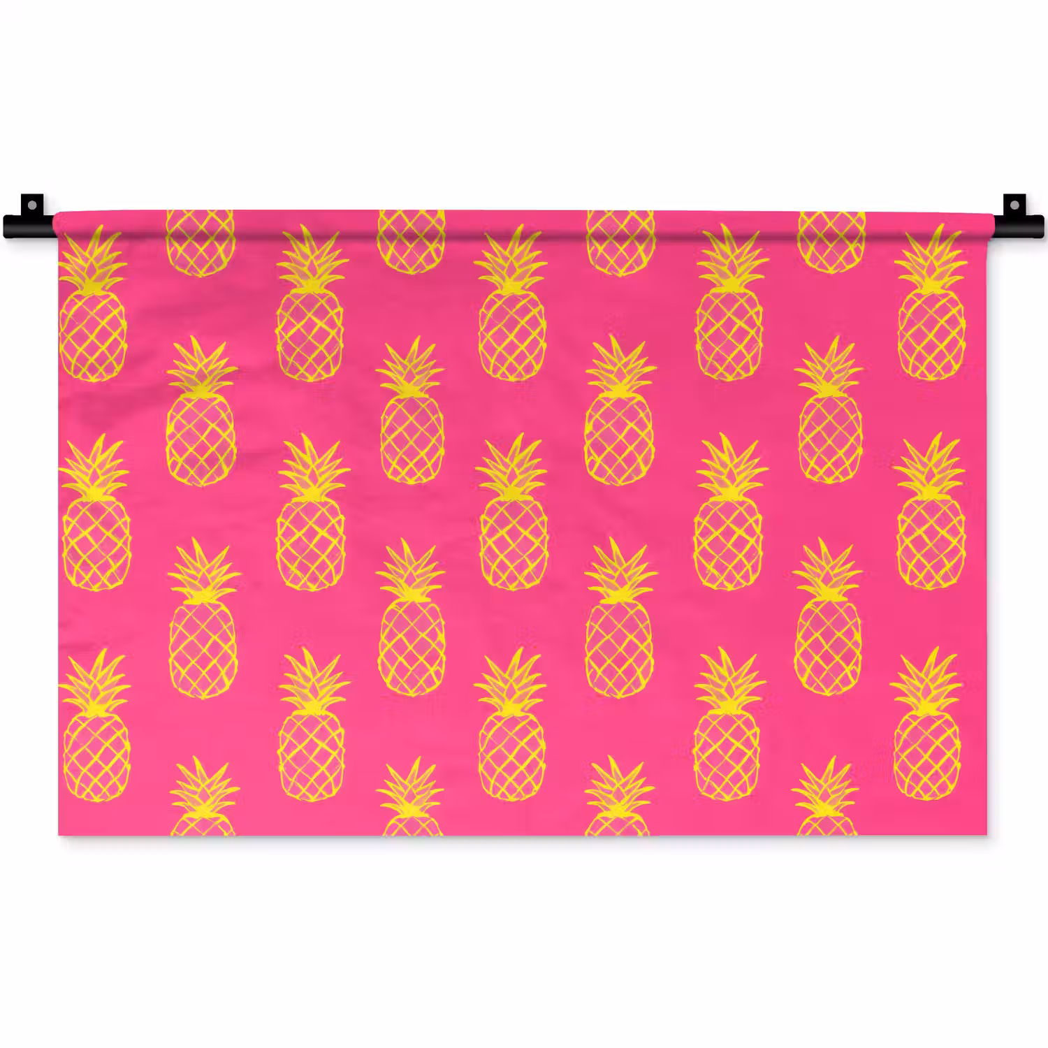 Ananas - Trendy - Roze Wandkleed katoen klein 269 -zz3d