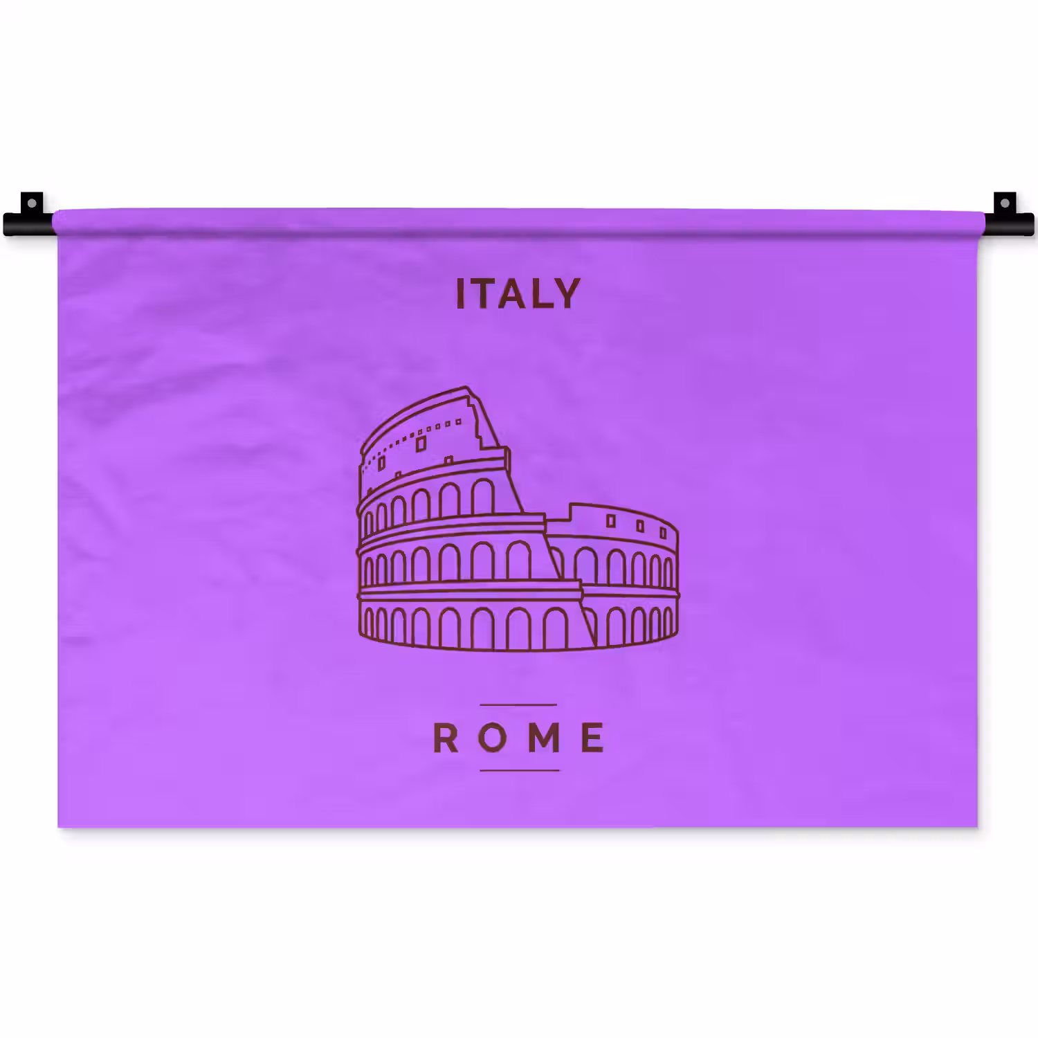 Architectuur - Colosseum - Rome - Minimalistisch - Paars Wandkleed katoen klein -zz3d