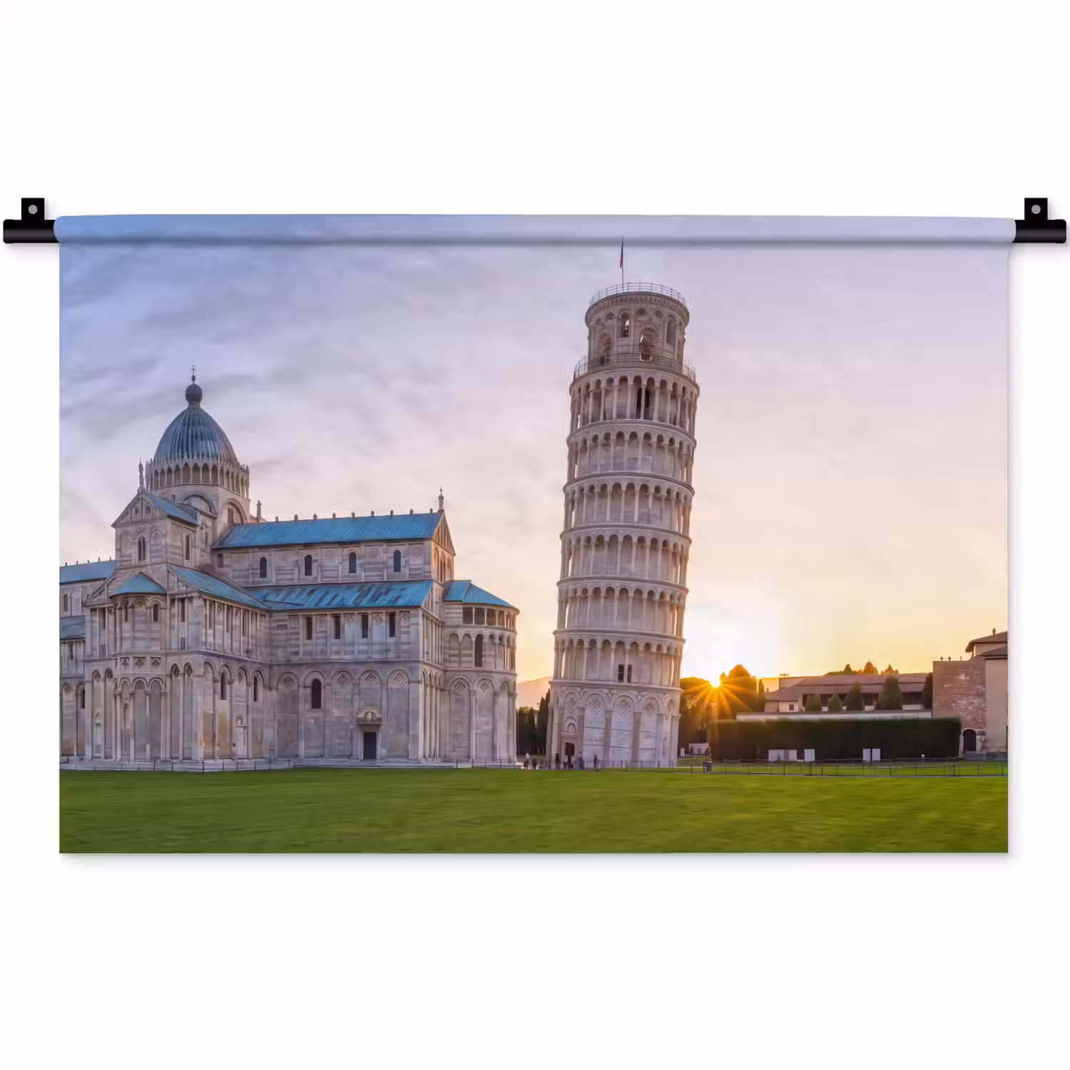 Architectuur - Toren - Pisa - Italië - Zonsondergang Wandkleed katoen klein -zz3d