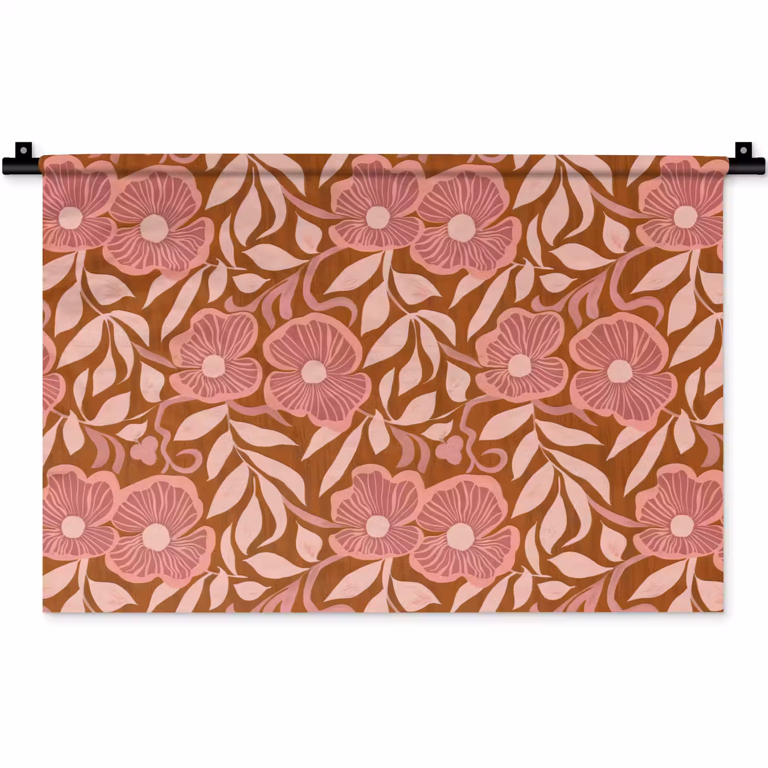 Sfeer - Bloemen - Roze Wandkleed katoen klein 269 -zz3d