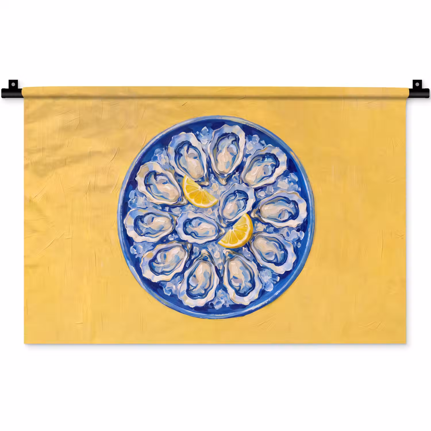Oesters - Citroen - IJs - Modern - Geel Wandkleed katoen klein -zz3d