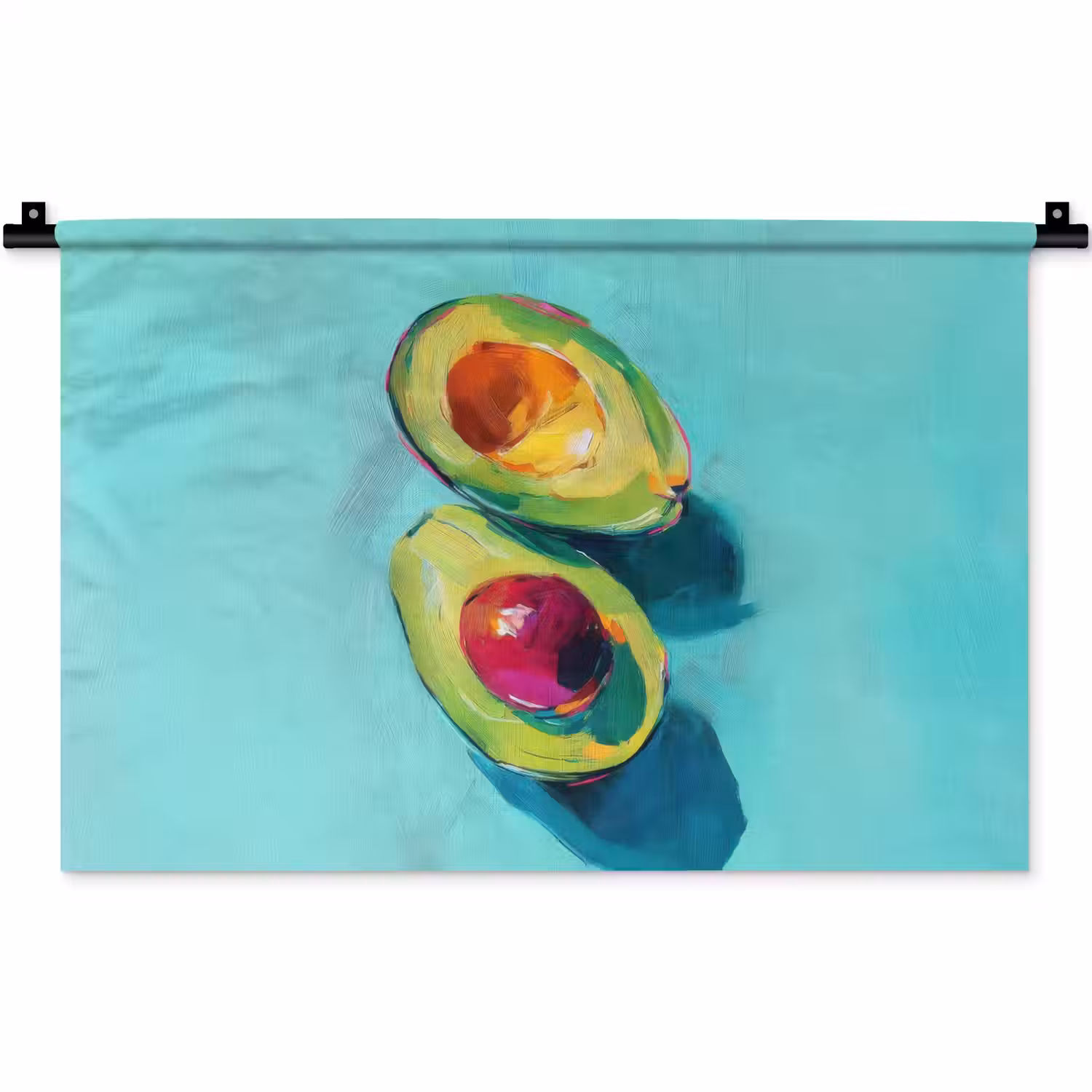 Avocado - Groen - Pit - Schaduw Wandkleed katoen klein -zz3d