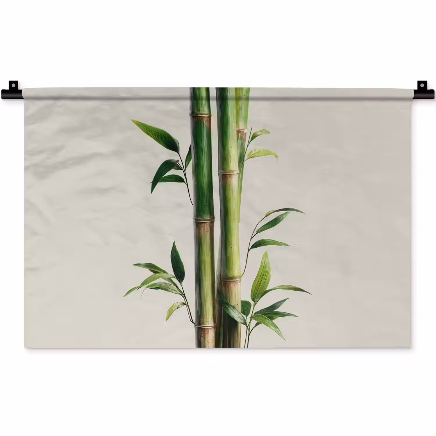 Bamboestengels - Sierlijk - Groen Wandkleed katoen klein -zz3d