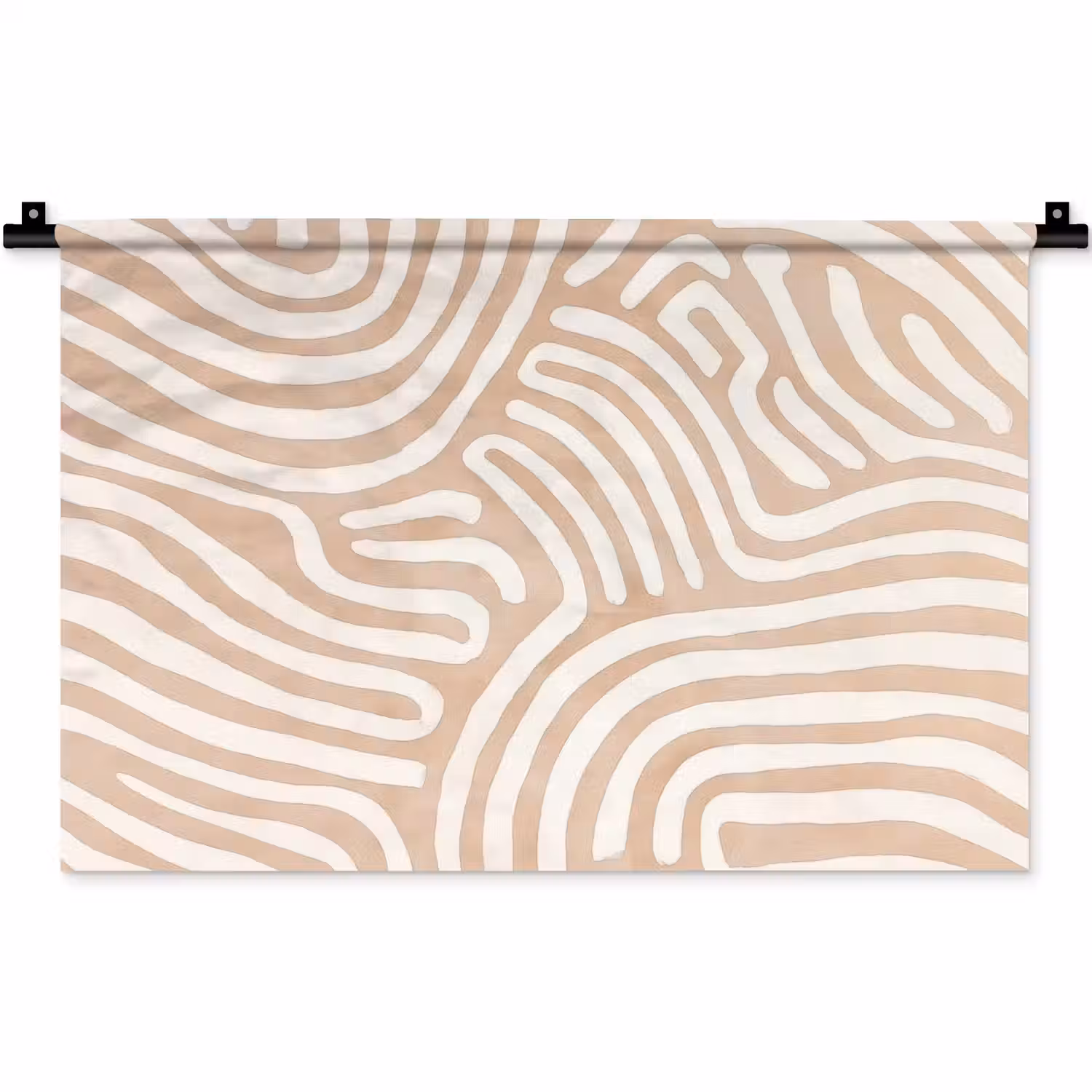 Beige - Aardspatroon Wandkleed katoen klein -zz3d