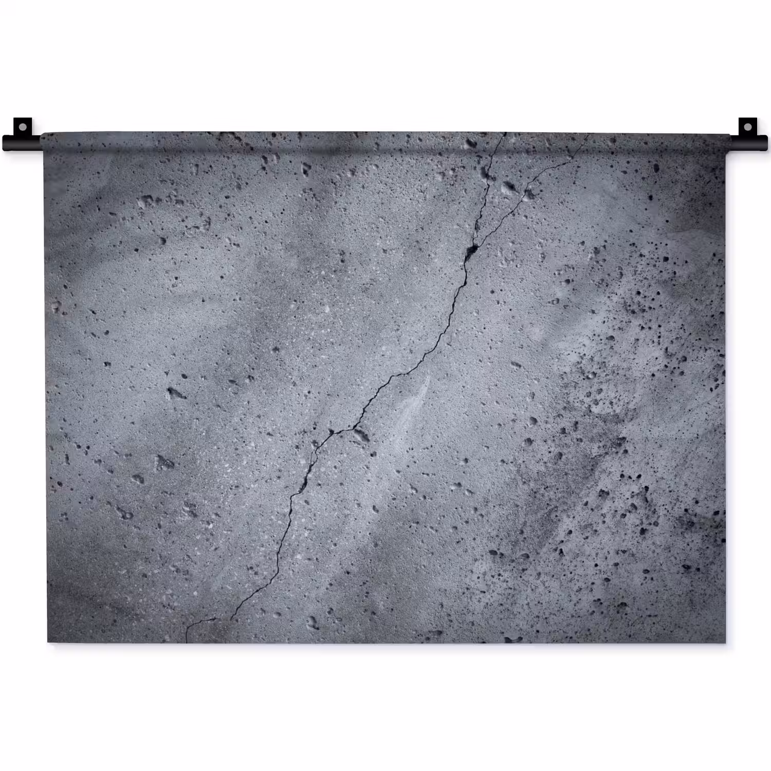 Beton - Grijs - Scheur Wandkleed katoen klein -zz3d