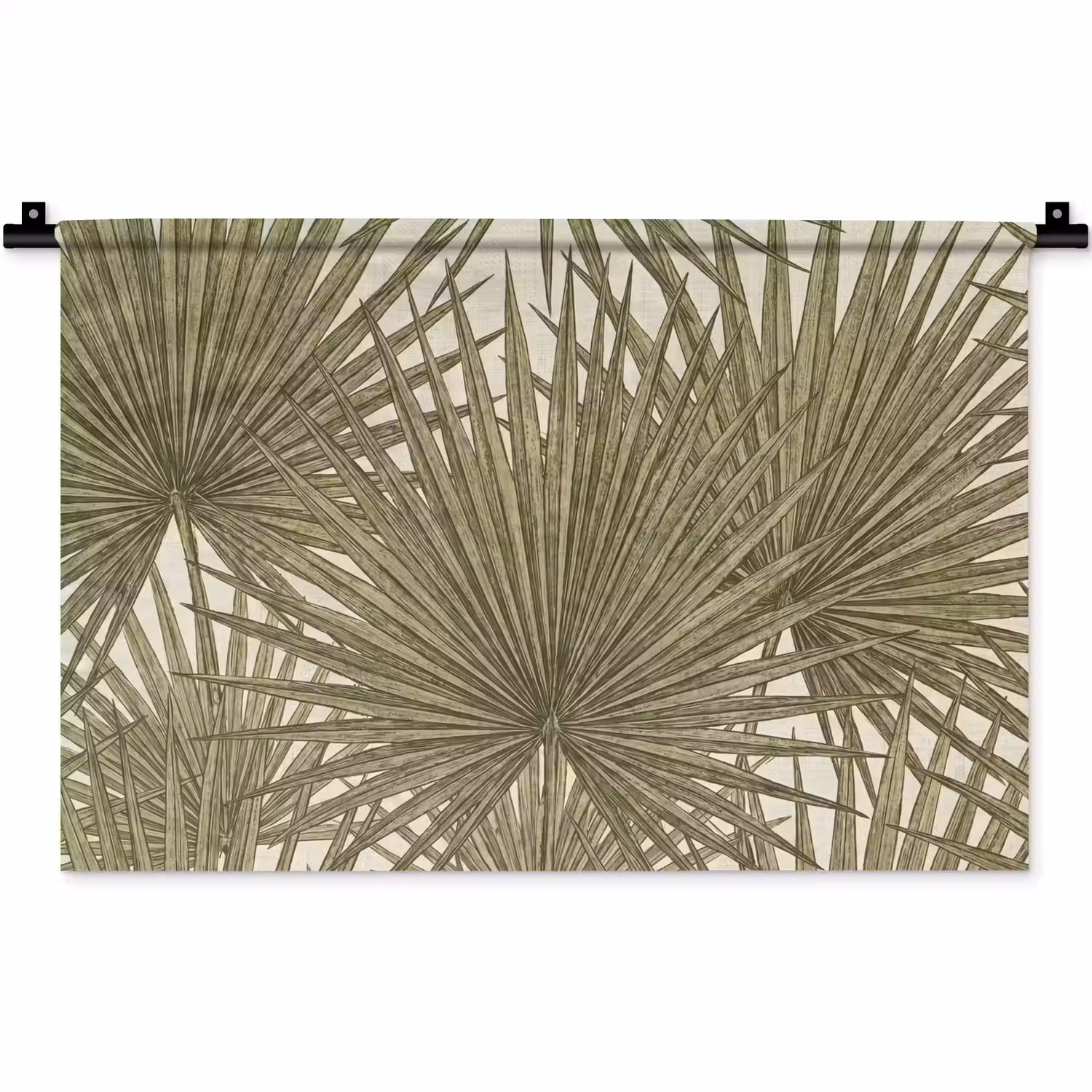 Blad - Tropisch - Patroon - Natuur - Groen Wandkleed katoen klein -zz3d