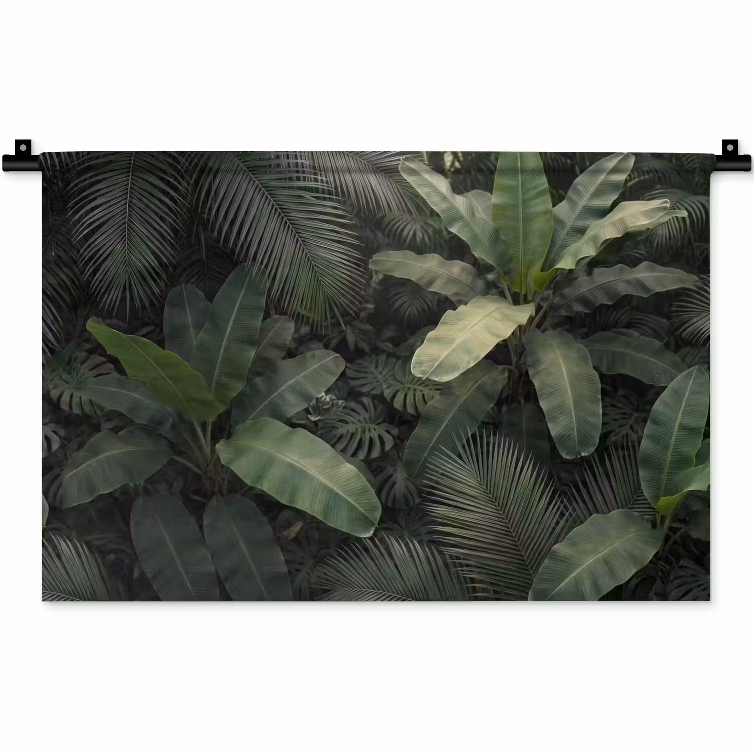 Bladeren - Groen - Tropisch - Natuur Wandkleed katoen klein -zz3d