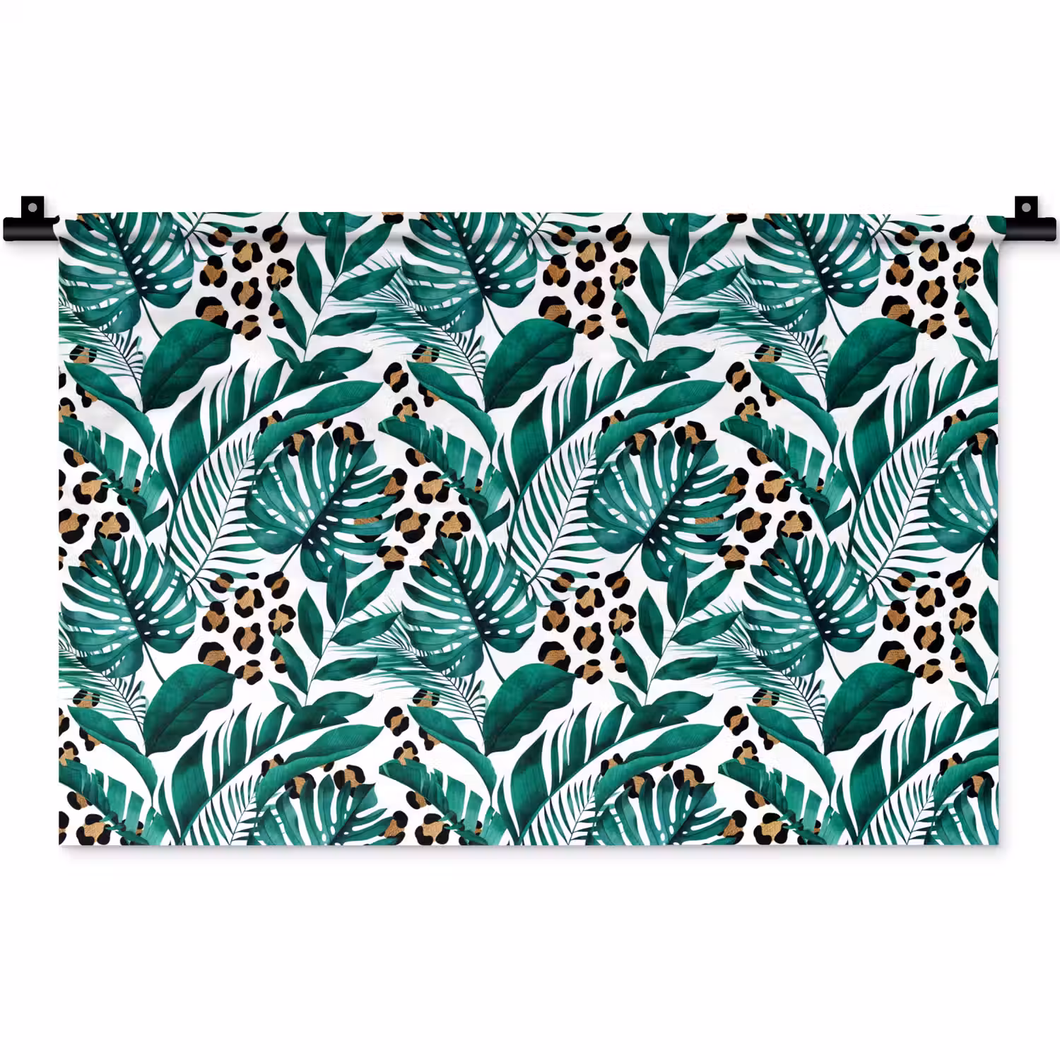 Bladeren - Tropisch - Jungle Wandkleed katoen klein -zz3d