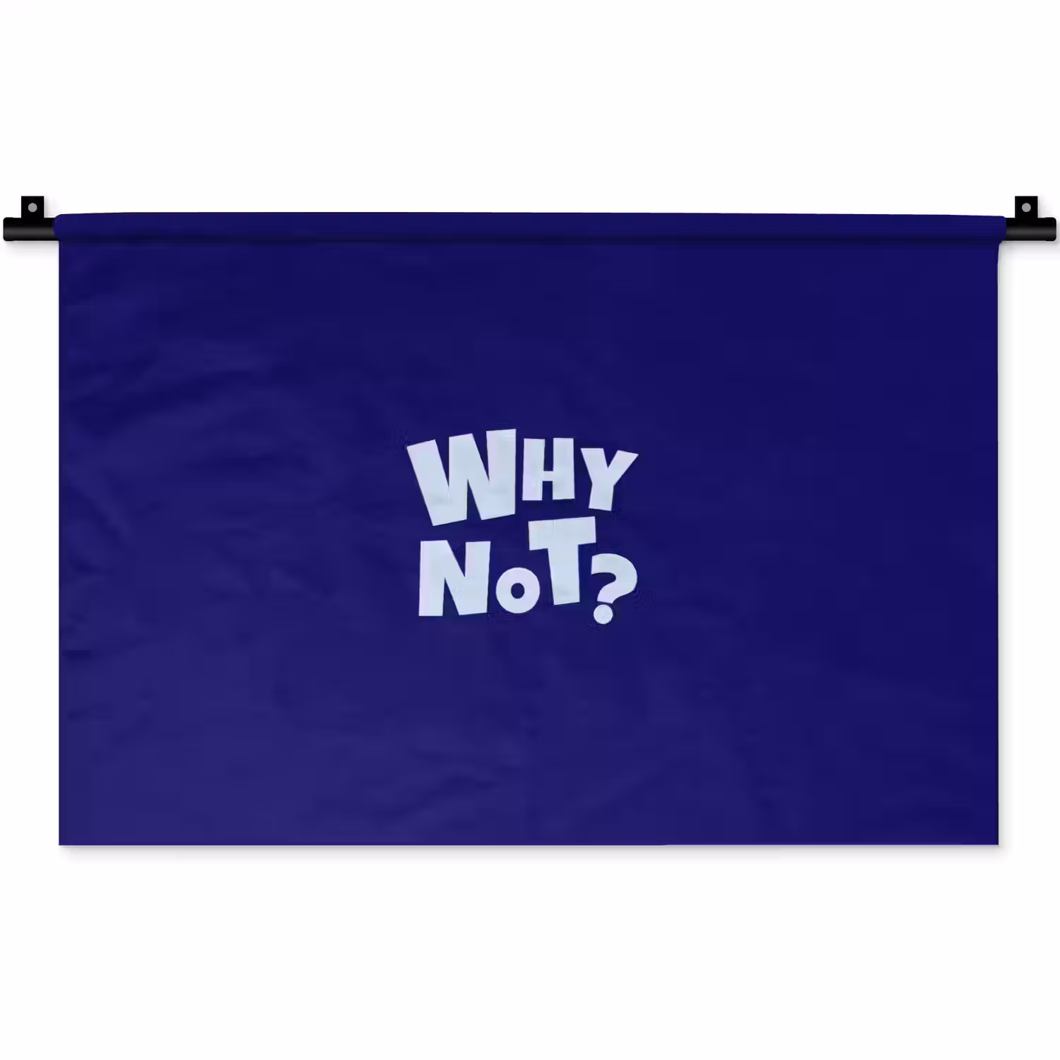 Blauw - Why not - Minimalistisch Wandkleed katoen klein -zz3d