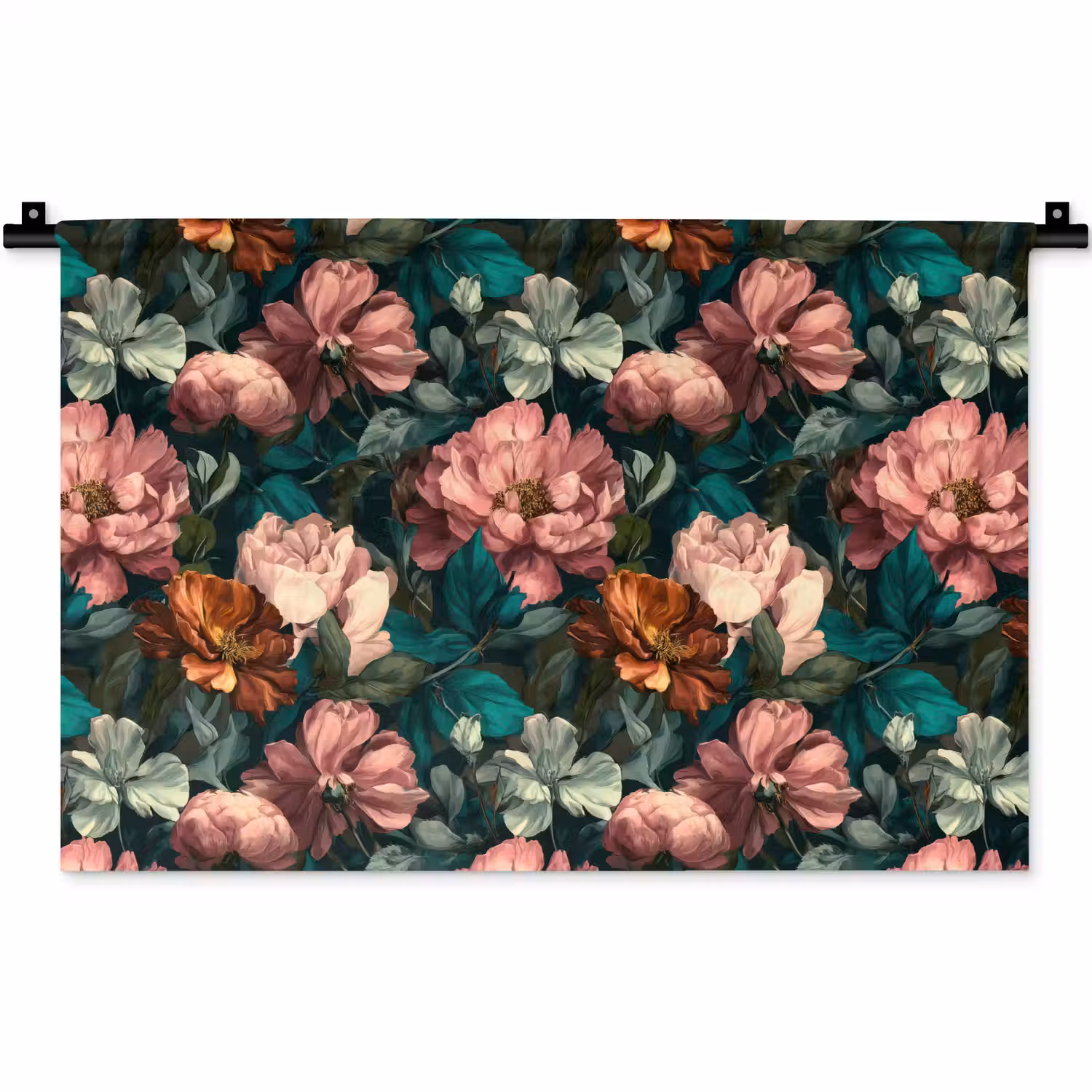 Bloemen - Schilderachtig - Patroon - Roze Wandkleed katoen klein 269 -zz3d