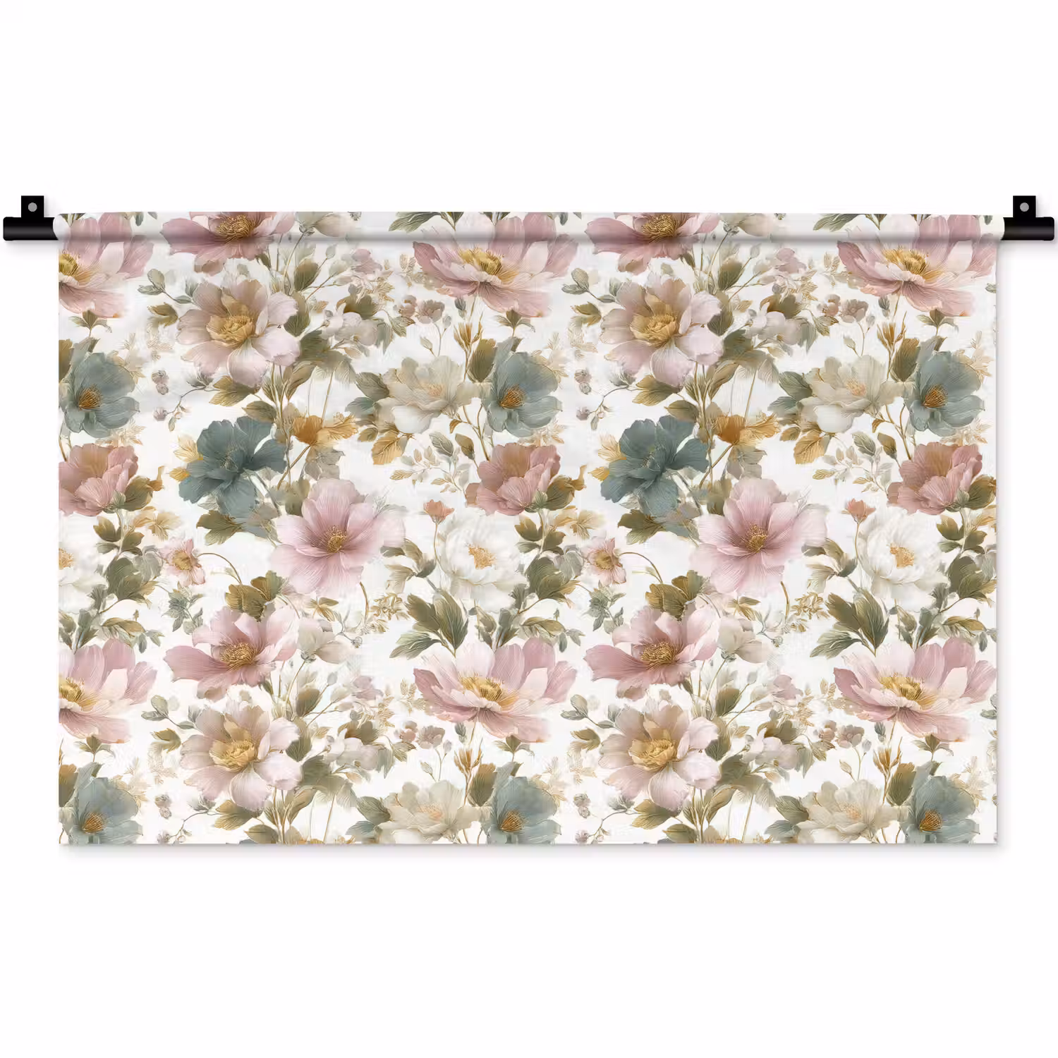 Bloemen - Patroon - Pastel Wandkleed katoen klein 269 -zz3d