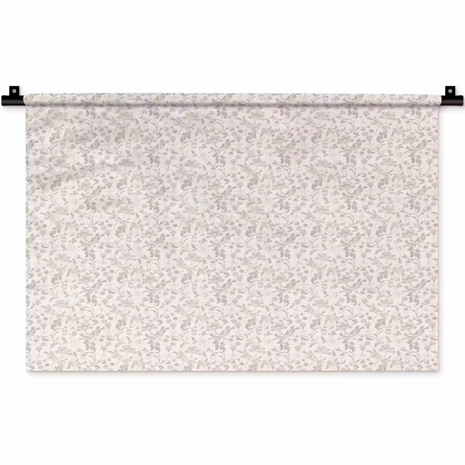 Bloemen - Patroon - Taupe Wandkleed katoen klein 269 -zz3d