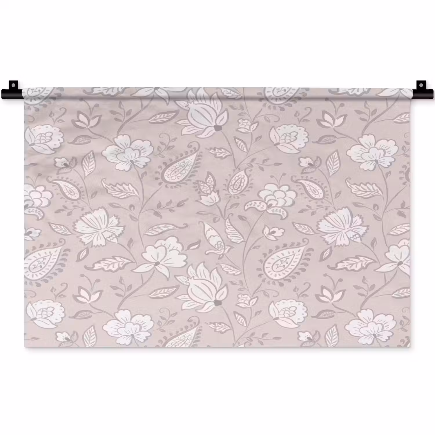 Bloemen - Getekend - Lavendel Wandkleed katoen klein 269 -zz3d
