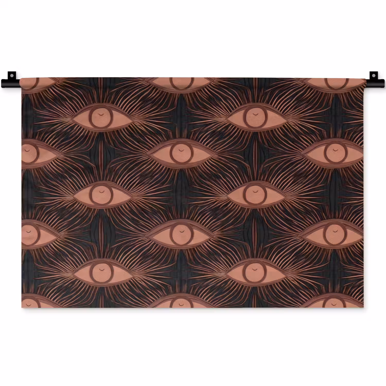 Boheems - Oog - Bruin Wandkleed katoen klein 269 -zz3d