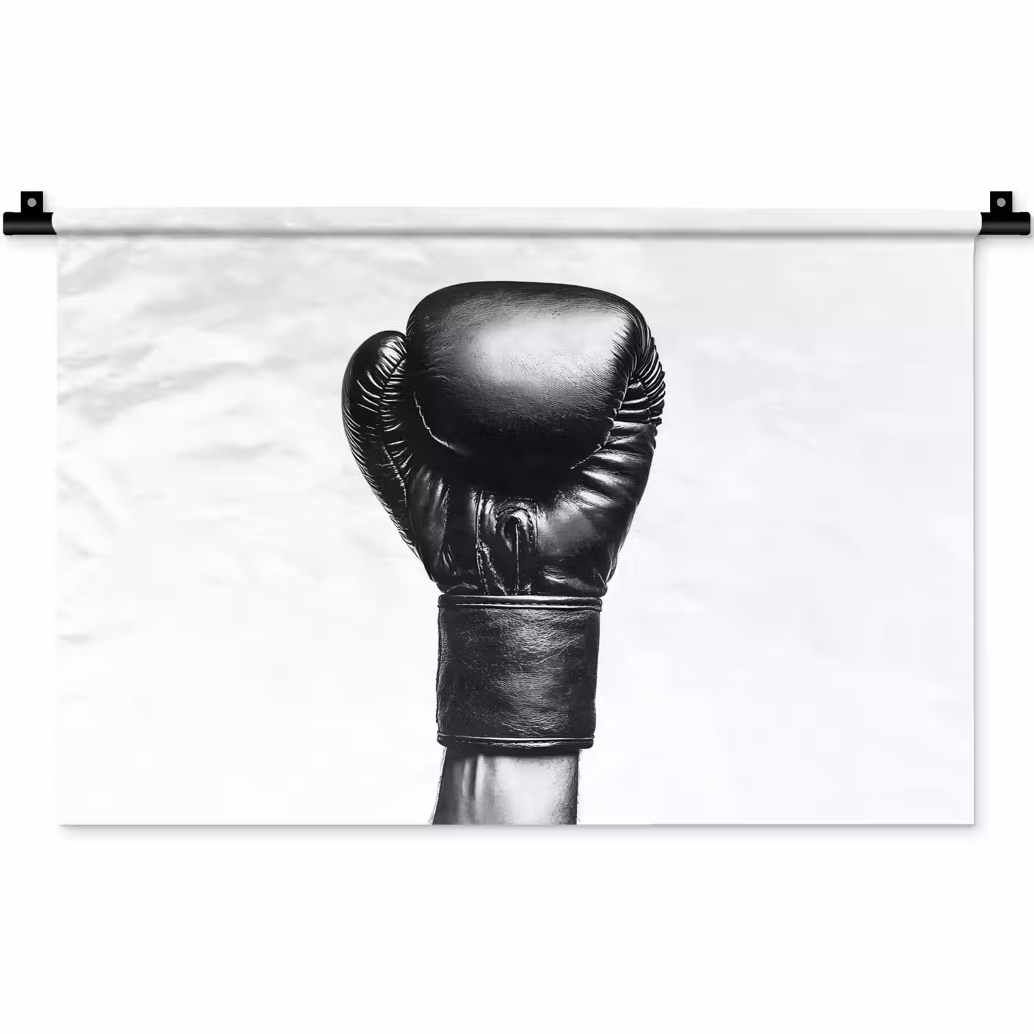 Bokshandschoen - Zwart - Hand Wandkleed katoen klein -zz3d