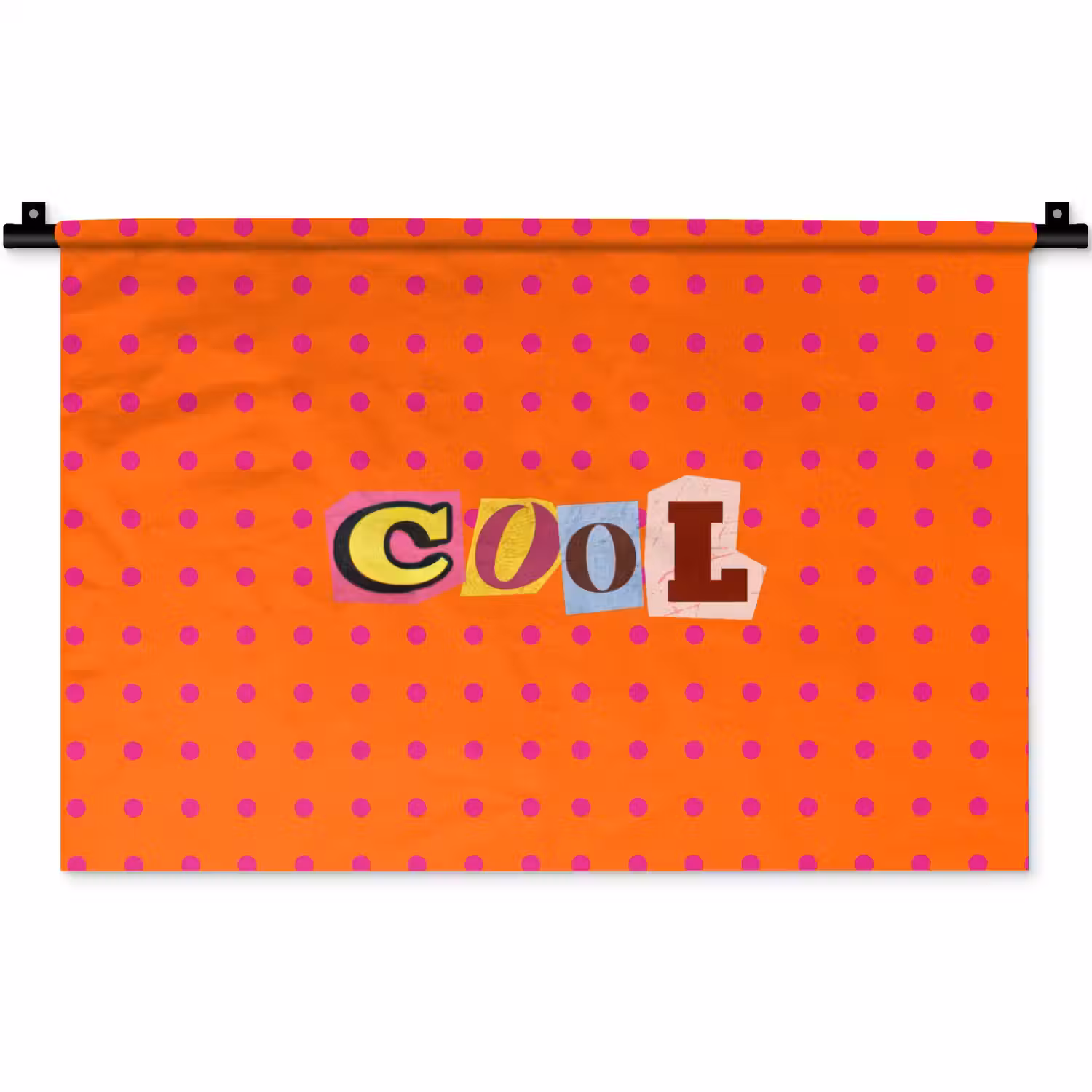 Cool - Stippen - Oranje Wandkleed katoen klein -zz3d