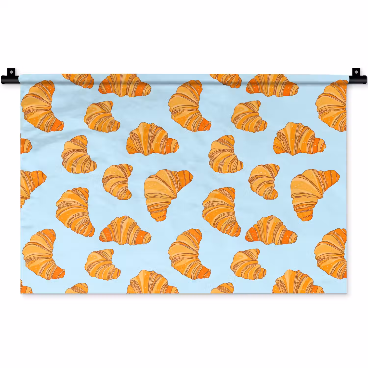 Croissant - Speels - Blauw Wandkleed katoen klein 269 -zz3d