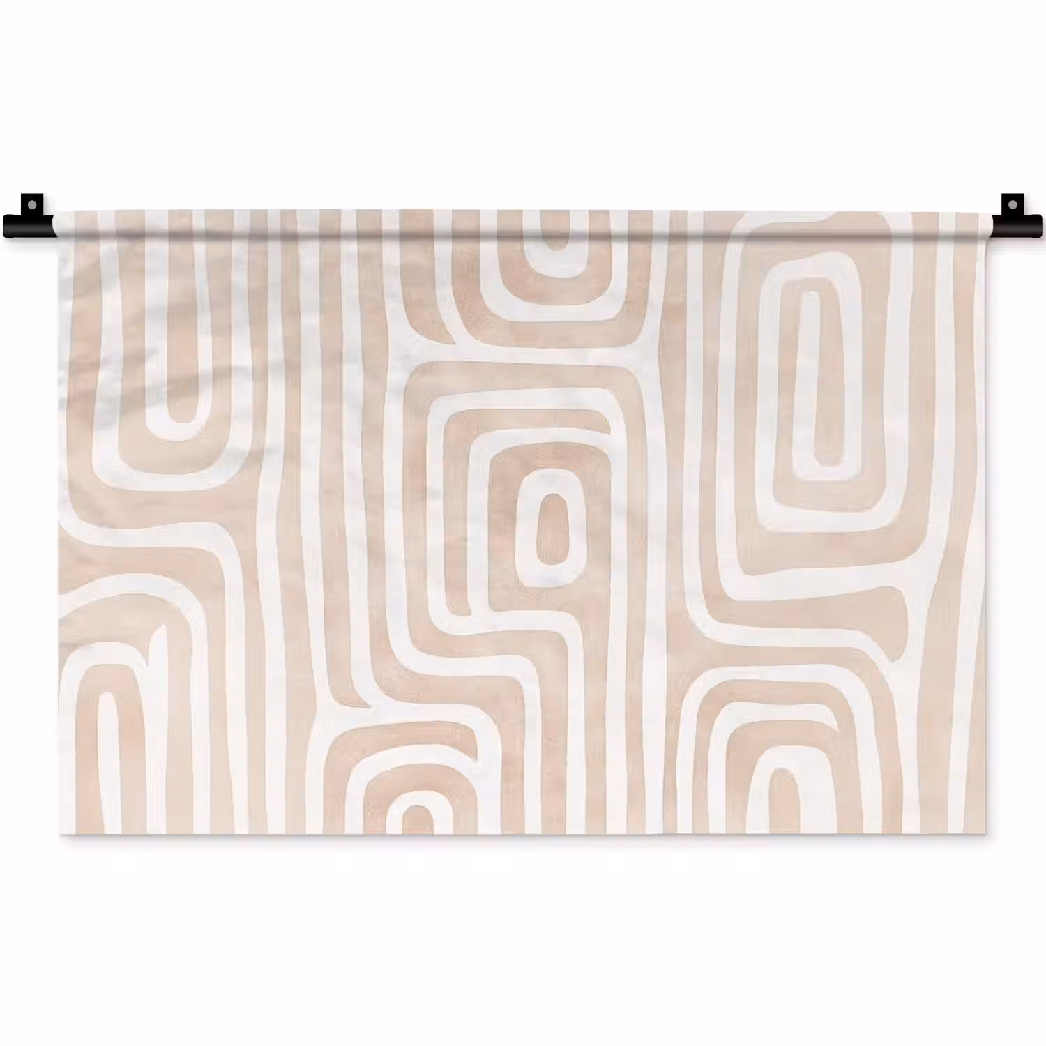 Decoratief - Labyrint - Beige Wandkleed katoen klein -zz3d