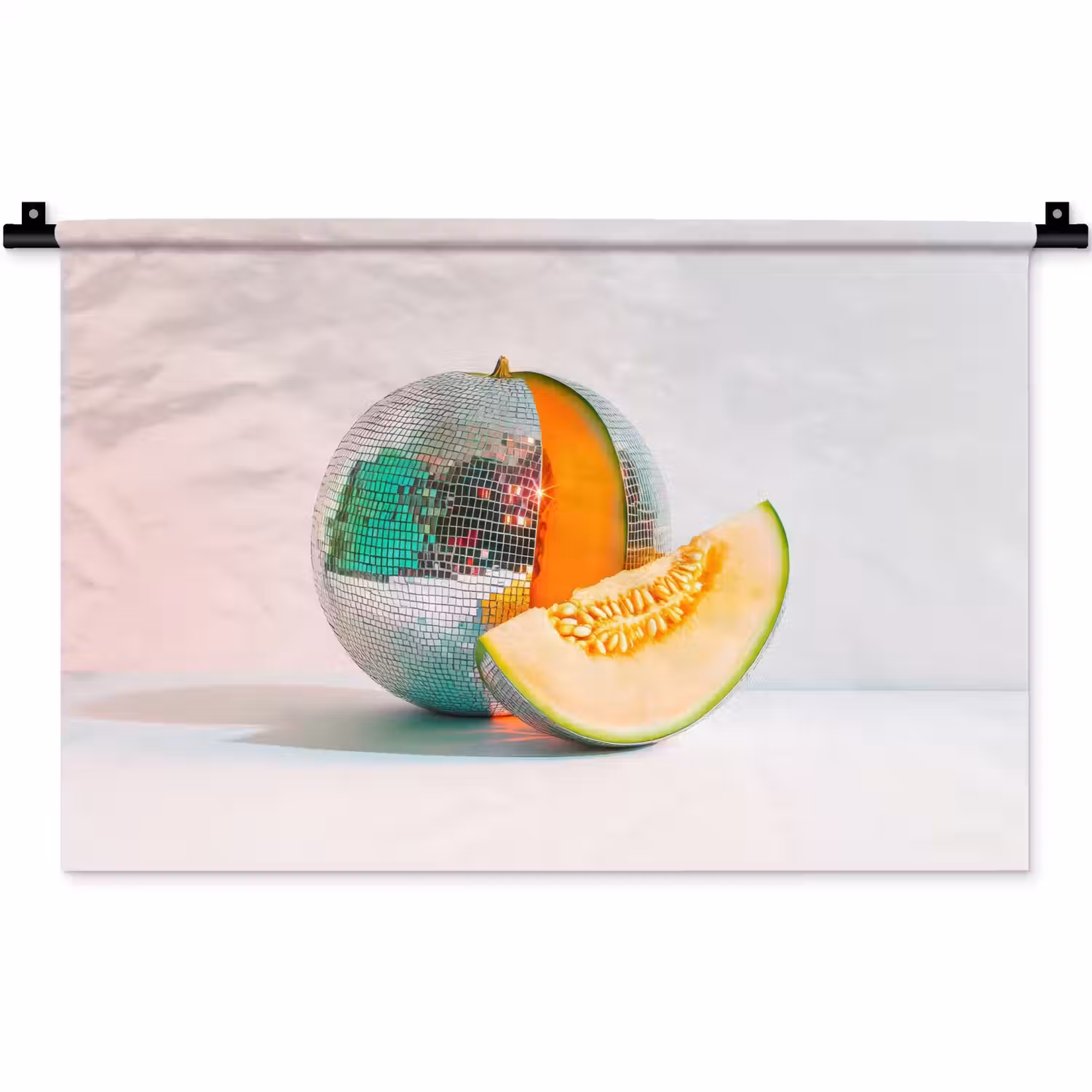 Disco - Discobal - Meloen - Pastel Wandkleed katoen klein -zz3d
