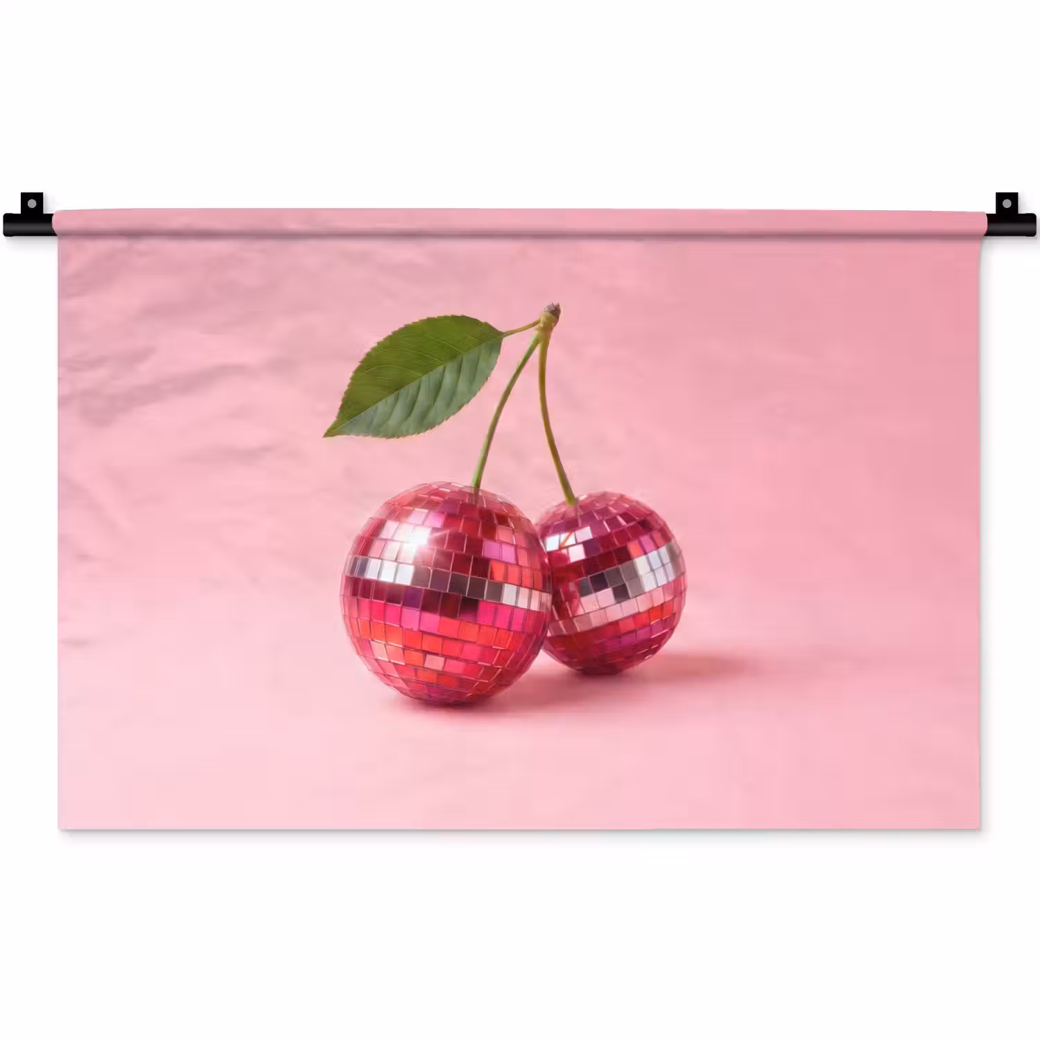 Disco - Kersen - Roze Wandkleed katoen klein -zz3d