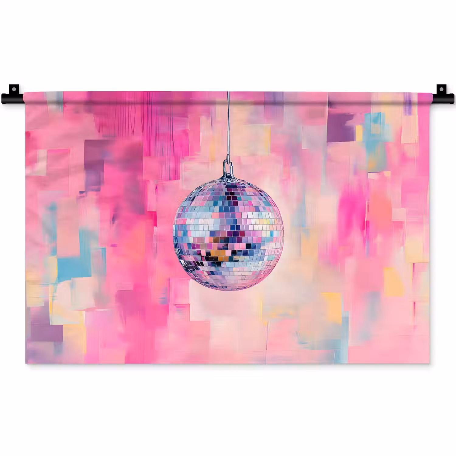 Discobal - Pink - Verf Wandkleed katoen klein -zz3d