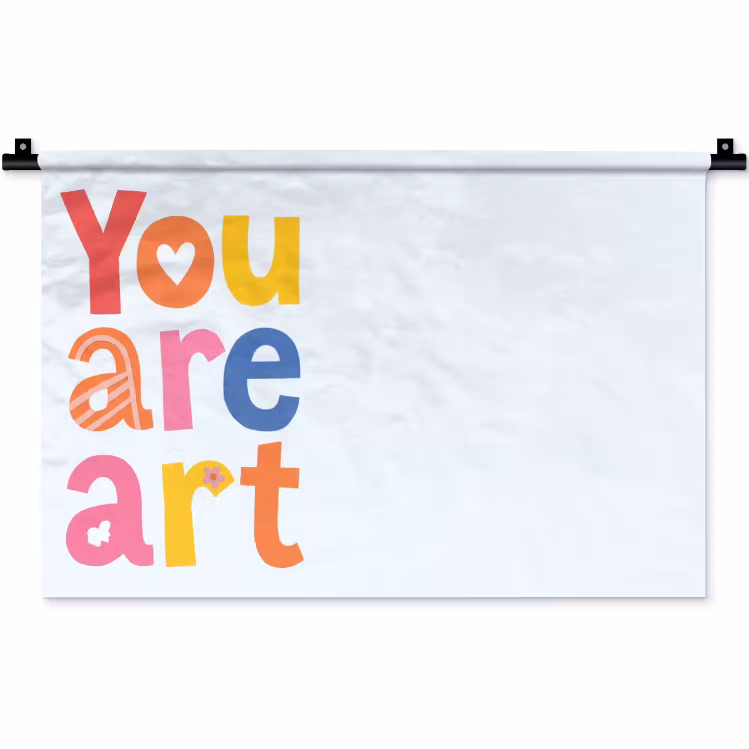You are art - Kleurrijk - Grafisch Wandkleed katoen klein -zz3d