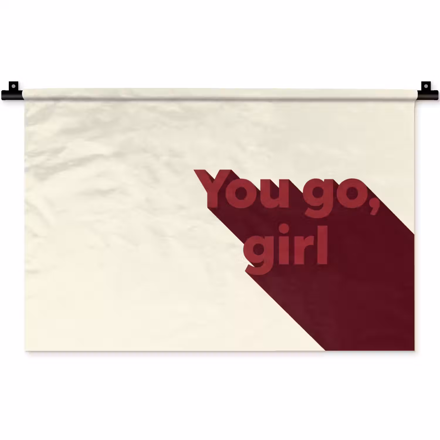you go girl - 3D - Rood Wandkleed katoen klein -zz3d
