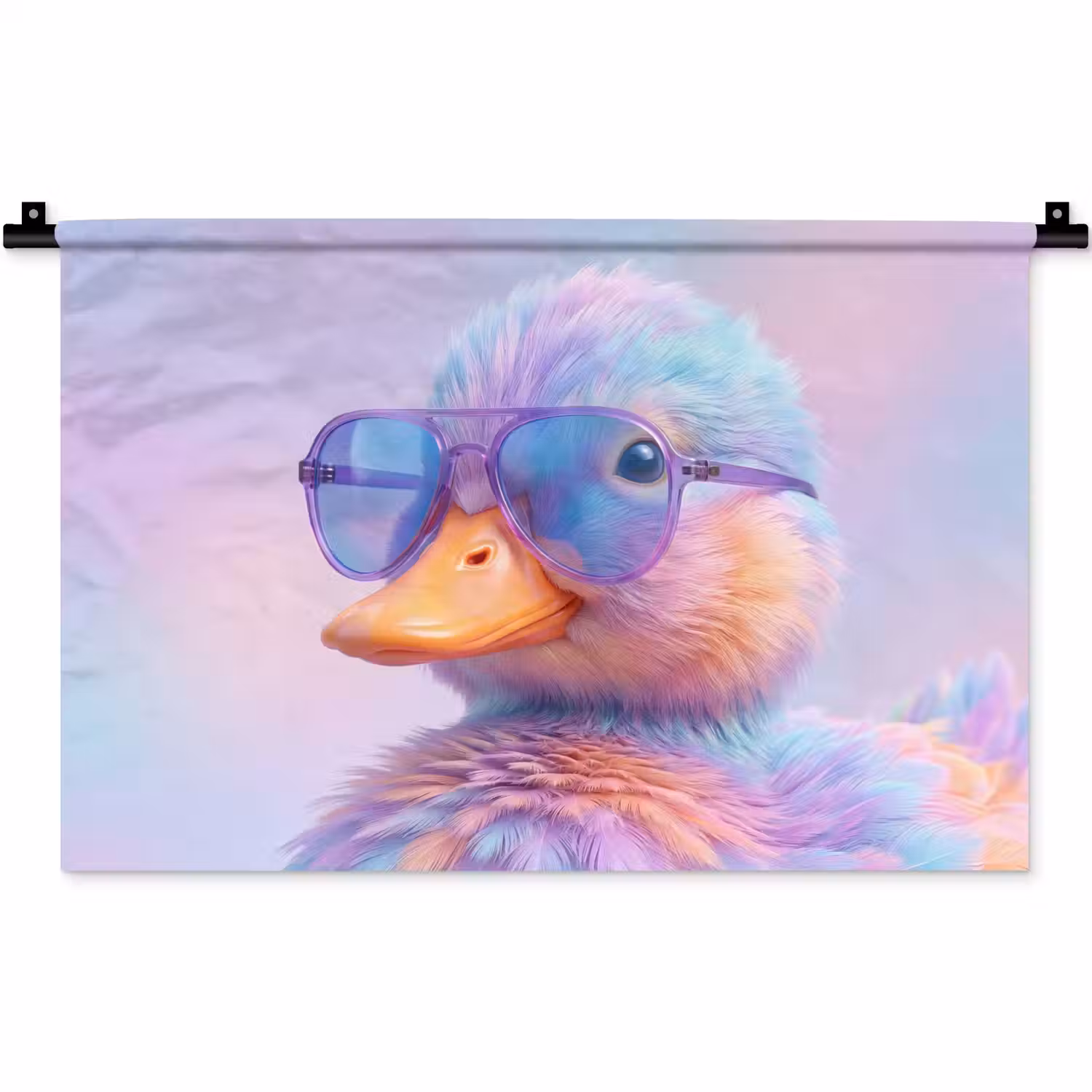 Eend - bril - Pastel Wandkleed katoen klein -zz3d