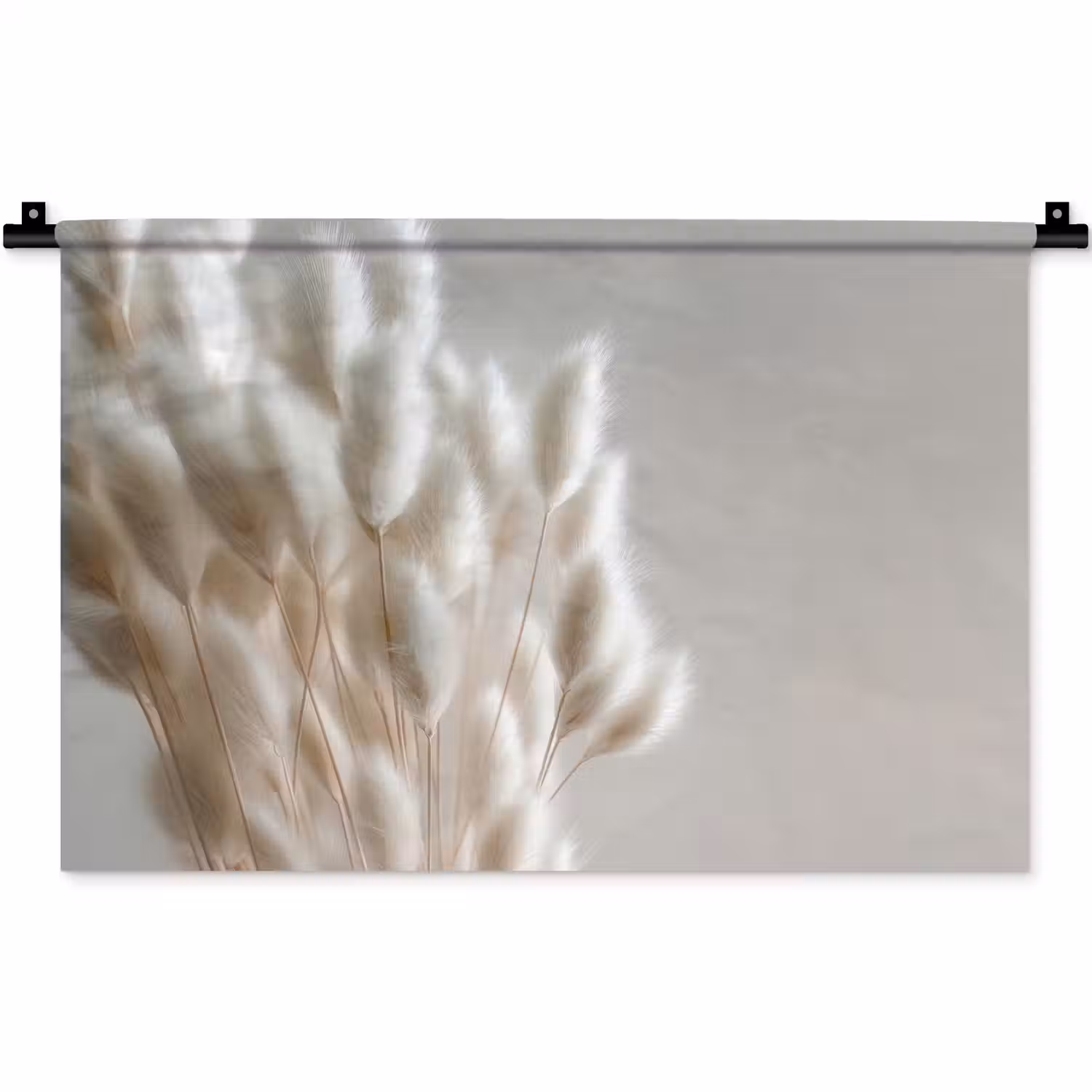 Pluimen - Beige - Minimalistisch Wandkleed katoen klein -zz3d