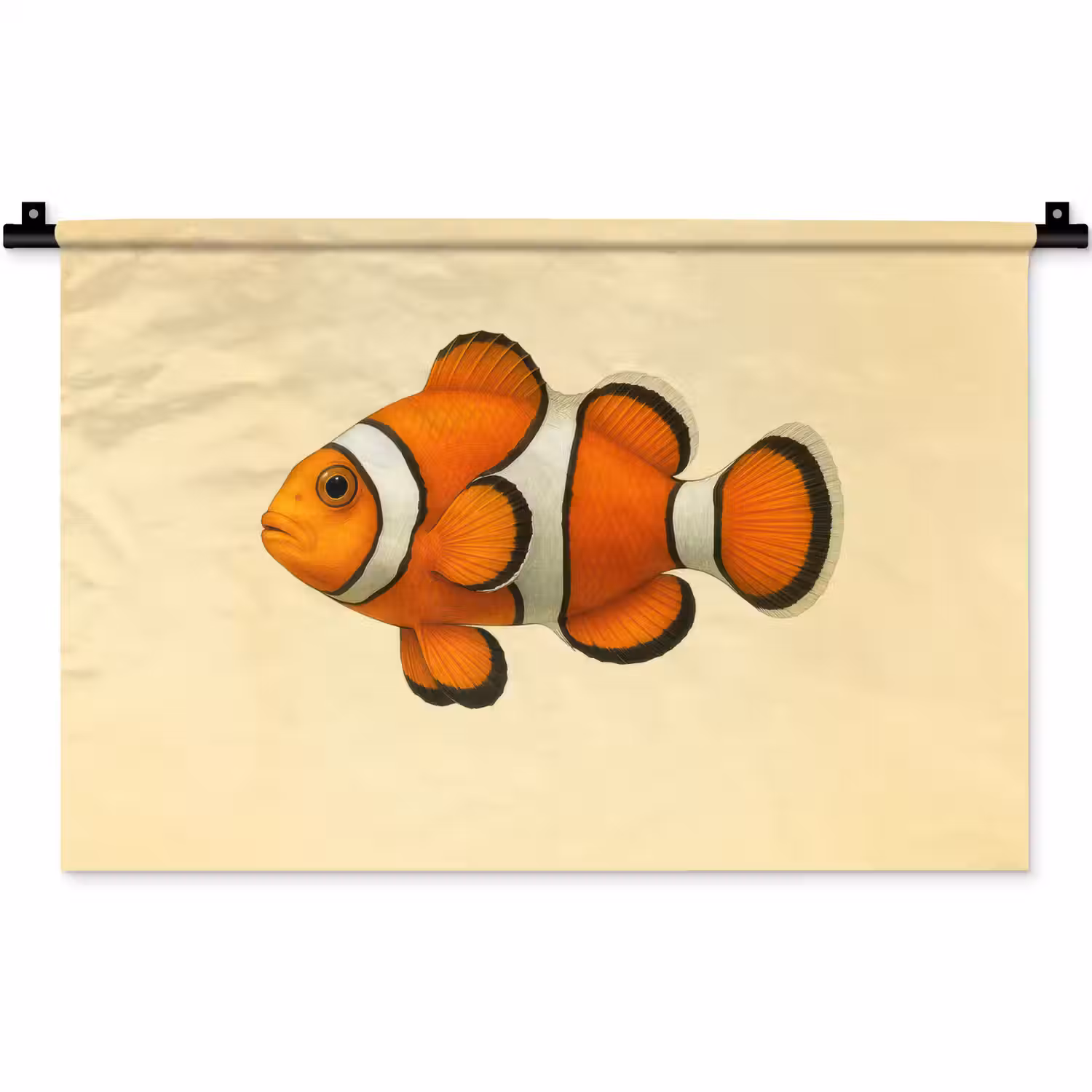 Vis - Oranje - Strepen Wandkleed katoen klein -zz3d