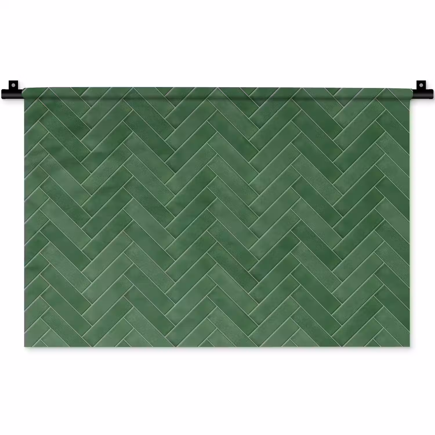 Visgraat - Wandtegel - Bosgroen Wandkleed katoen klein 269 -zz3d