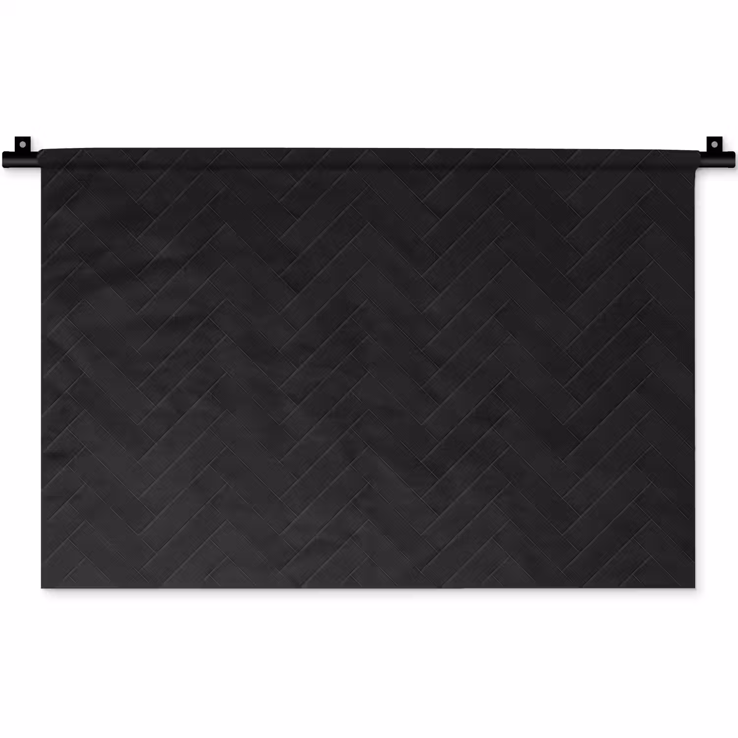 Visgraat - Wandtegel - Mat - Zwart Wandkleed katoen klein 269 -zz3d