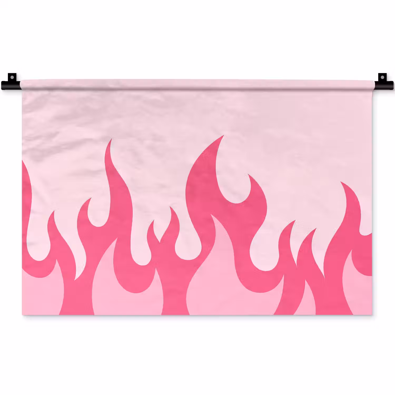 Vlammen - Patroon - Abstract - Modern - Roze Wandkleed katoen klein -zz3d