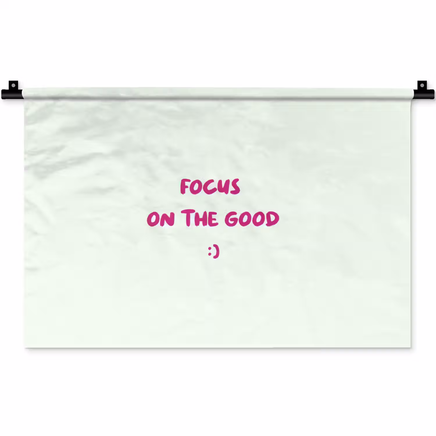Focus - Beige - Roze - Smiley Wandkleed katoen klein -zz3d