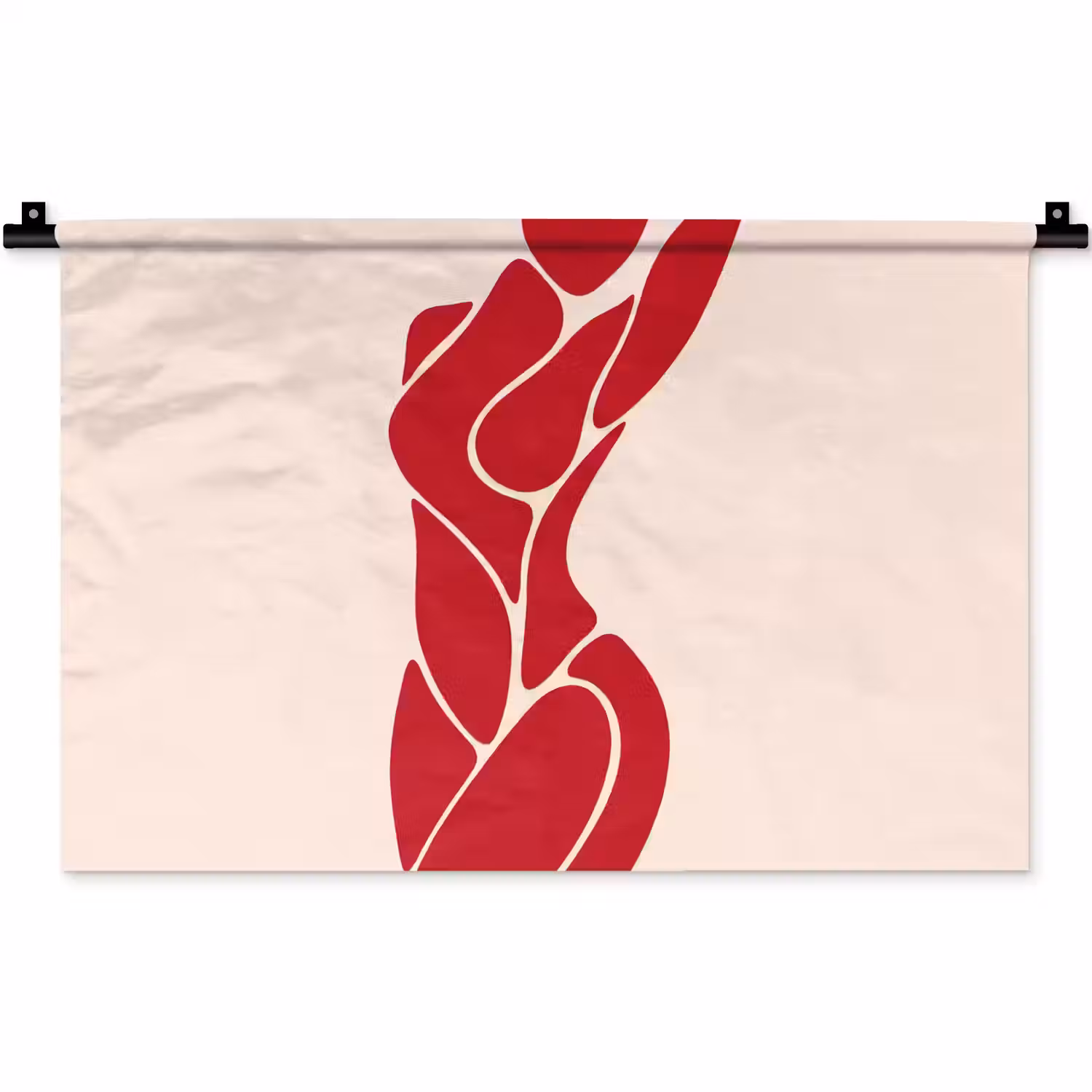 Vrouw - Figuur - Abstract - Modern - Rood Wandkleed katoen klein -zz3d