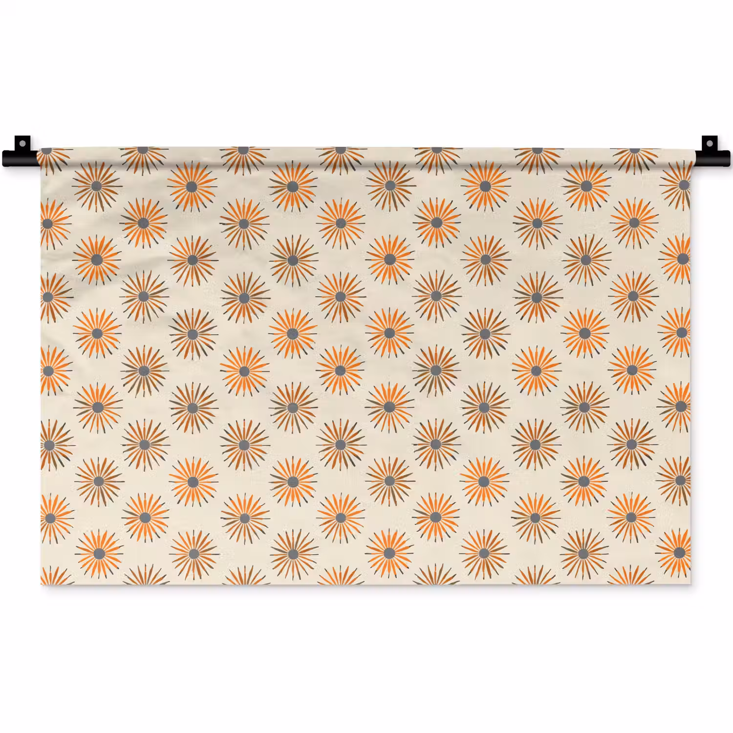 Madelief - Patroon - Oranje Wandkleed katoen klein 269 -zz3d