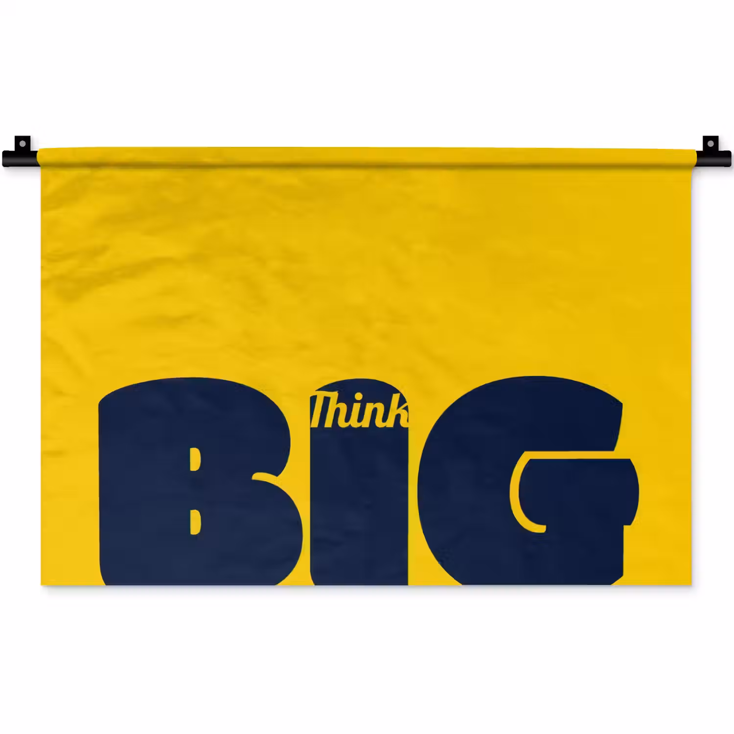 Geel - Think big - Grafisch Wandkleed katoen klein -zz3d
