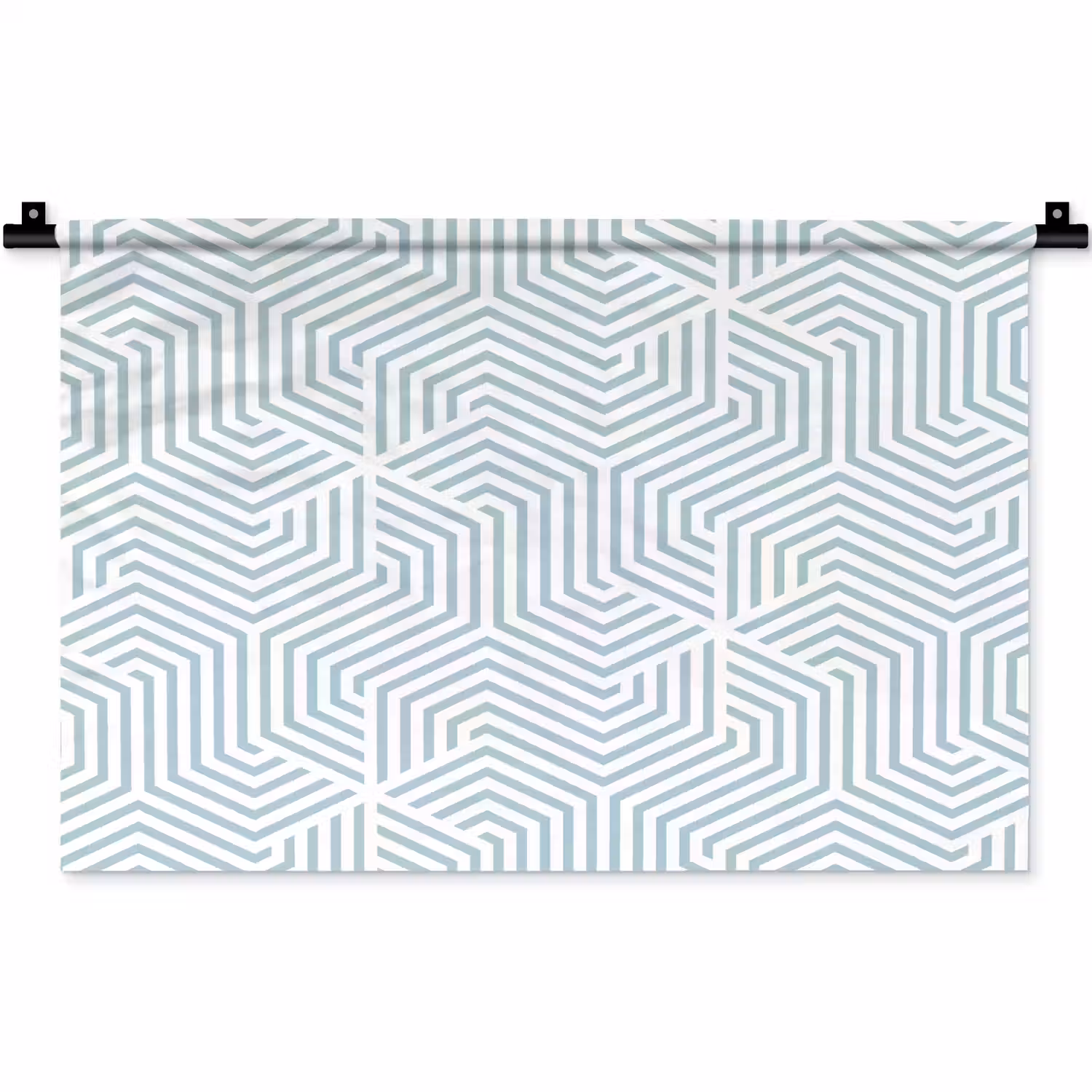 Geometrie - Lijn - Groen - Patroon Wandkleed katoen klein 269 -zz3d