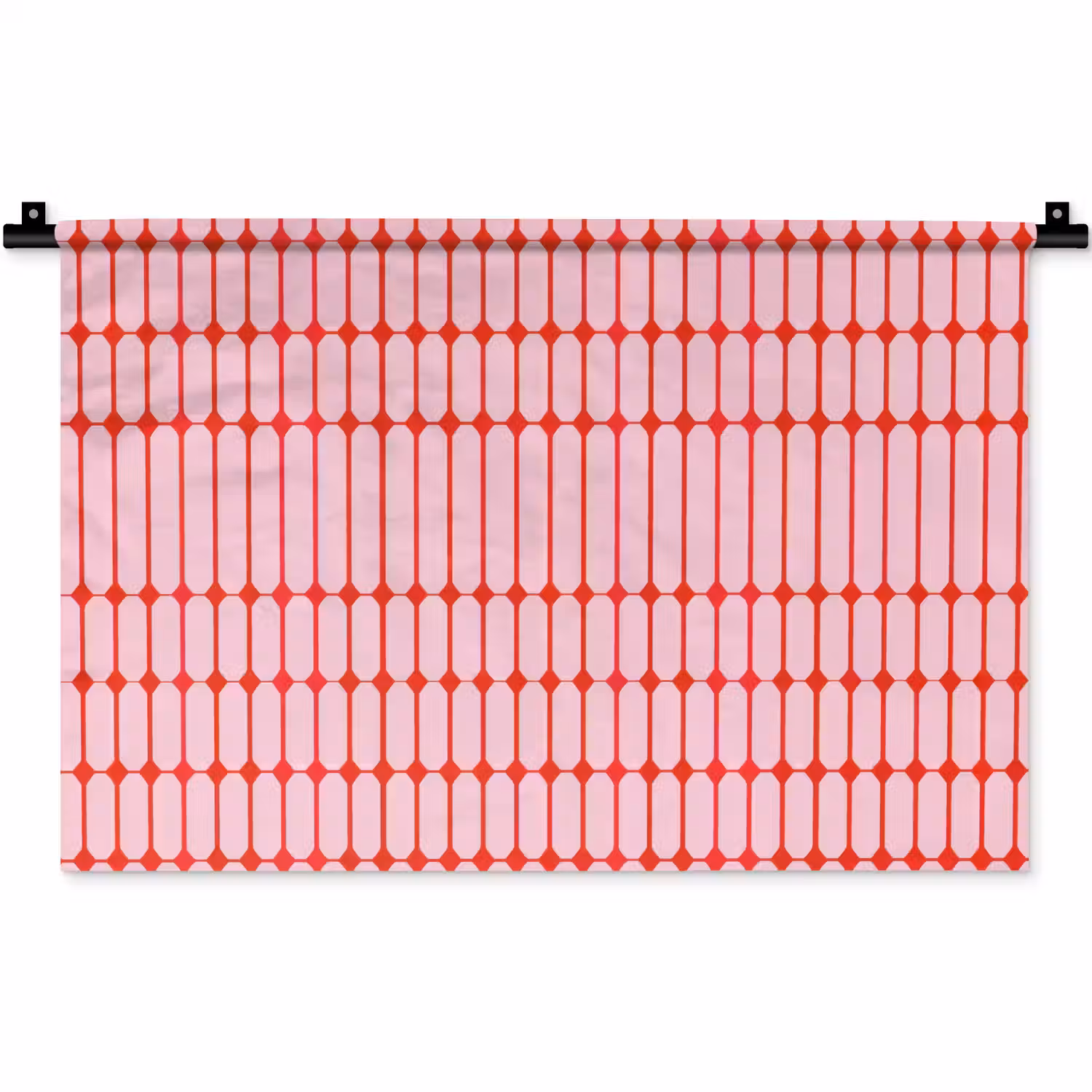 Geometrisch - Minimalistisch - Rood - Roze Wandkleed katoen klein 269 -zz3d