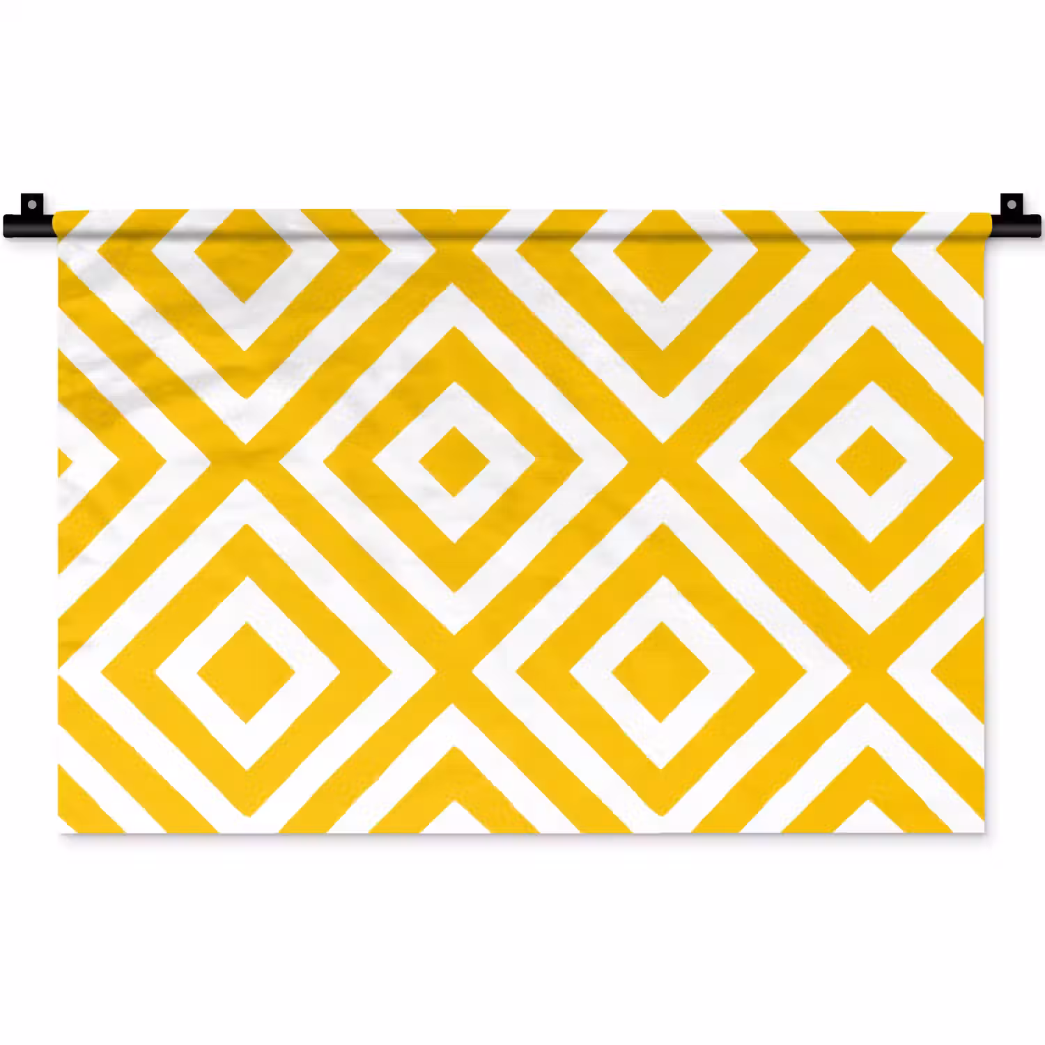 Geometrisch - Lijnen - Modern - Geel - Wit Wandkleed katoen klein 269 -zz3d