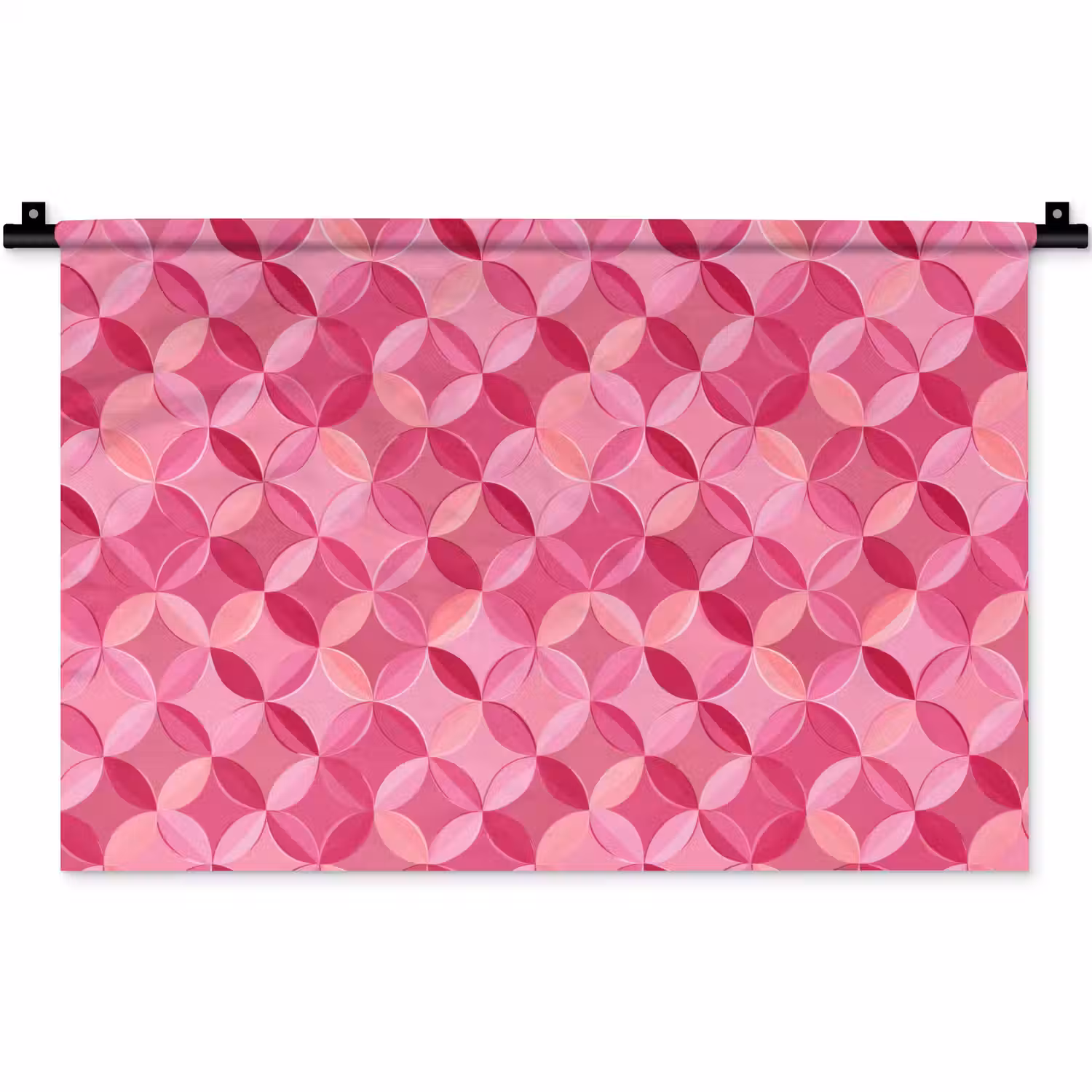 Geometrisch - Mozaïek - Modern - Roze Wandkleed katoen klein 269 -zz3d