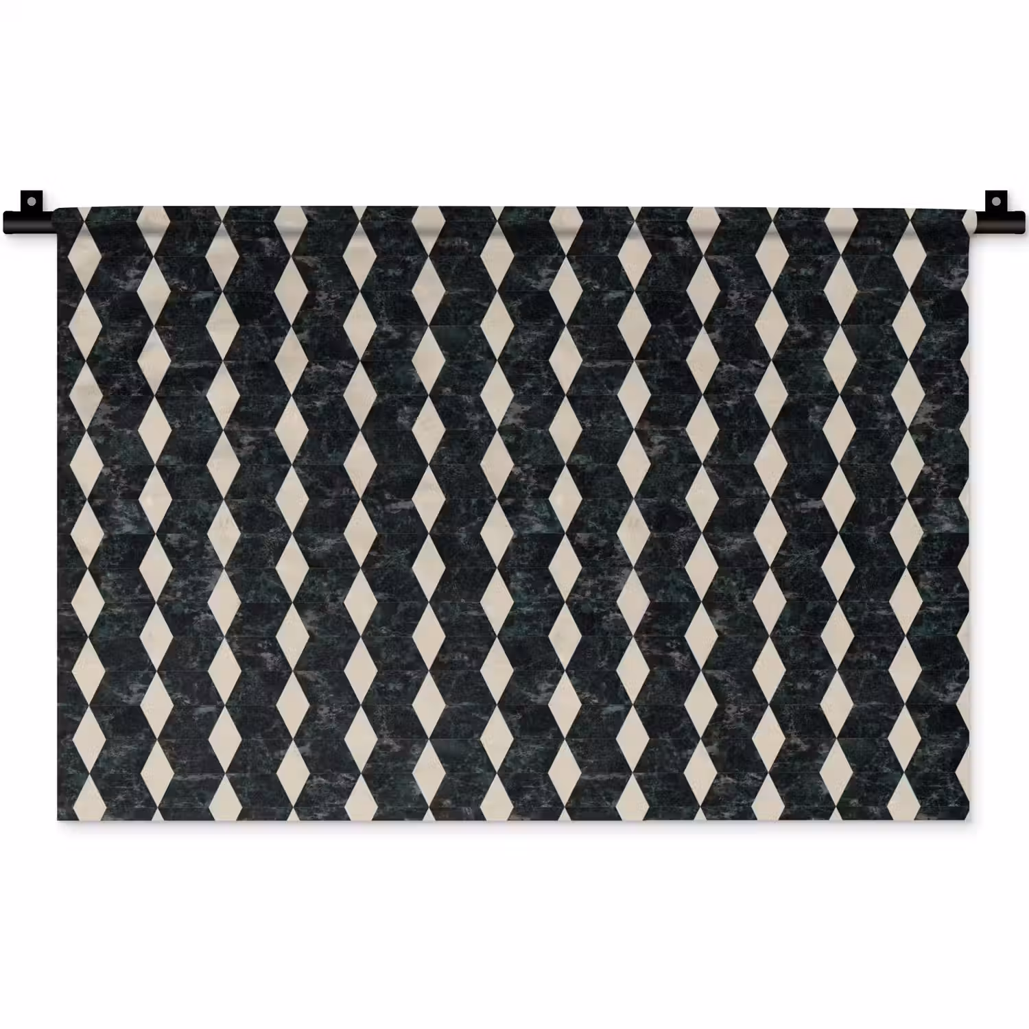 Geometrisch - Patroon - Marmer - Groen Wandkleed katoen klein 269 -zz3d