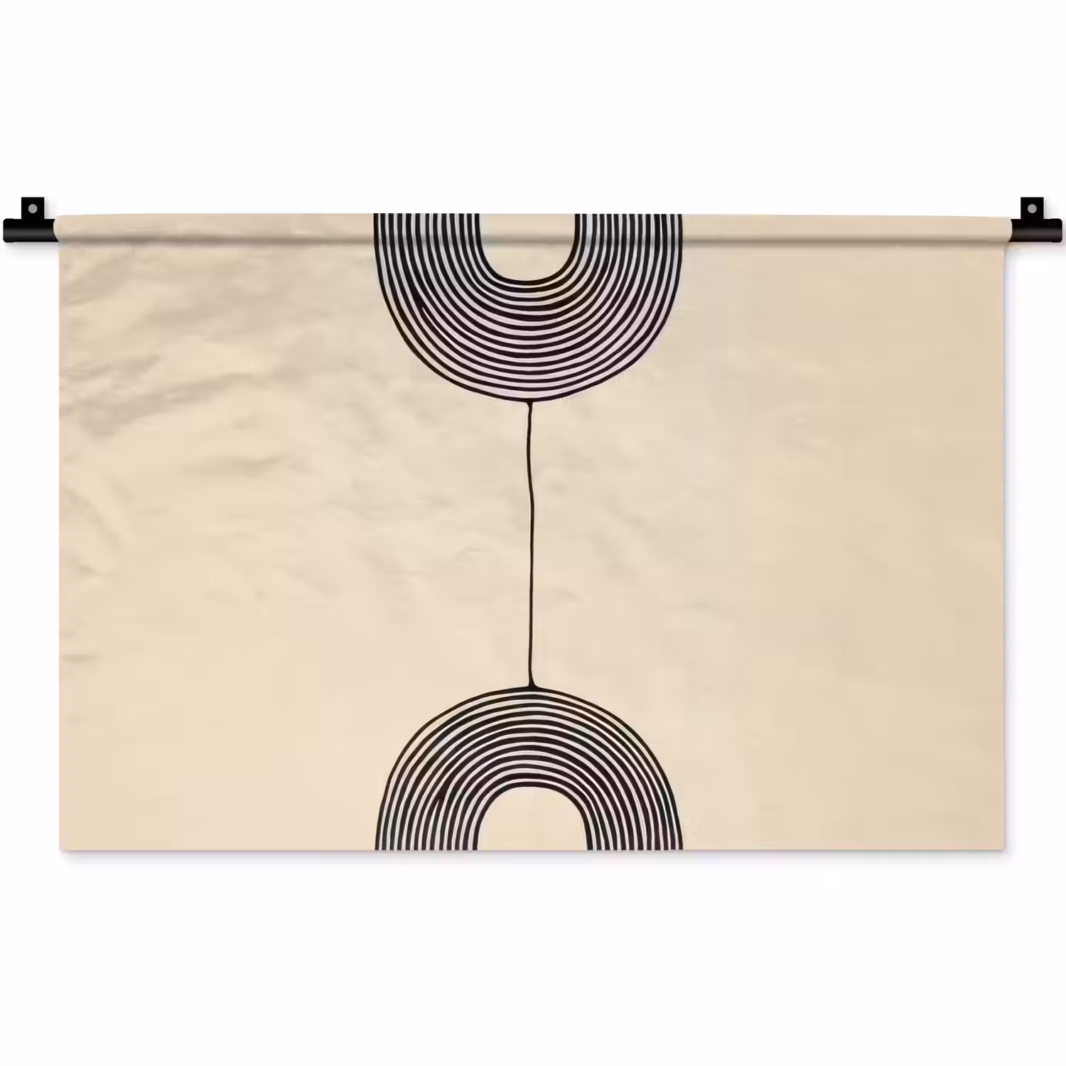 Geometrische bogen - Minimalistisch - Symmetrisch Wandkleed katoen klein -zz3d