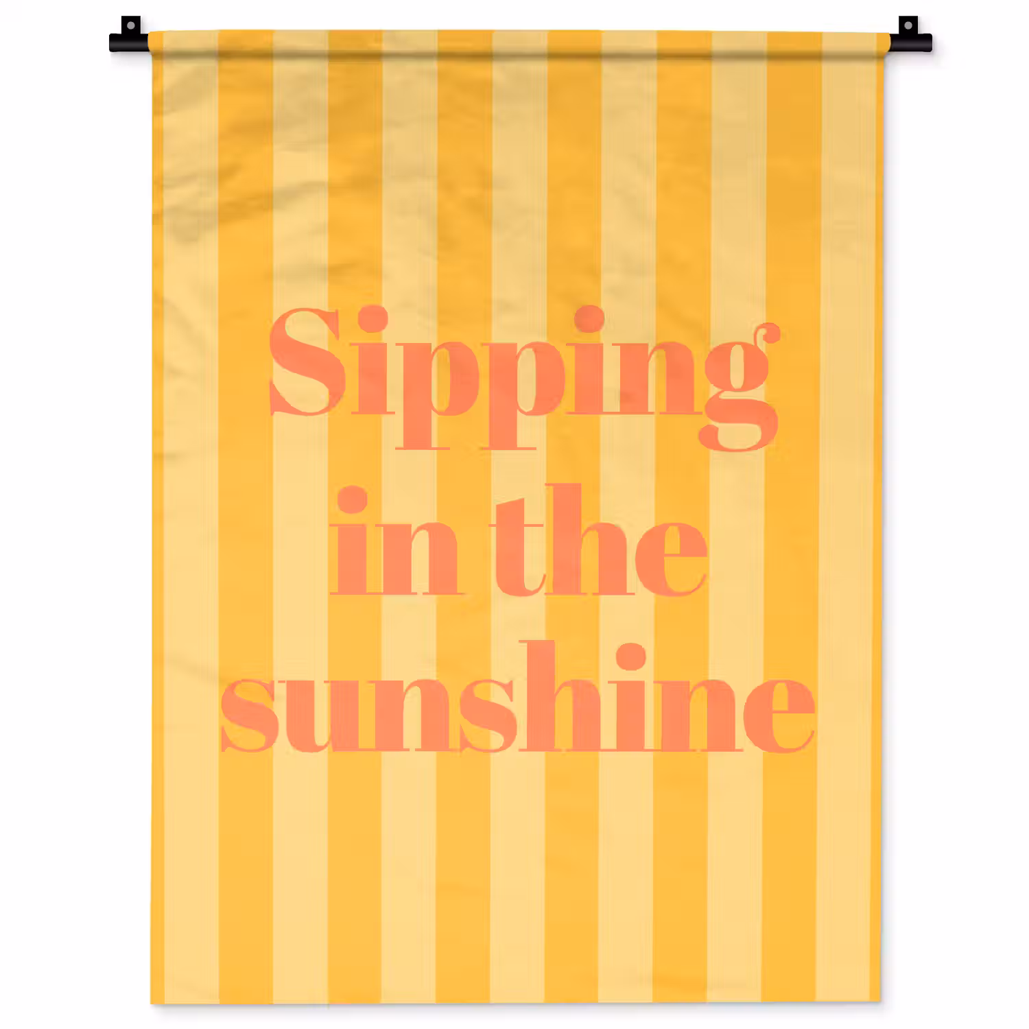 Gestreept - Geel - Sunshine - Letters Wandkleed katoen klein -zz3d