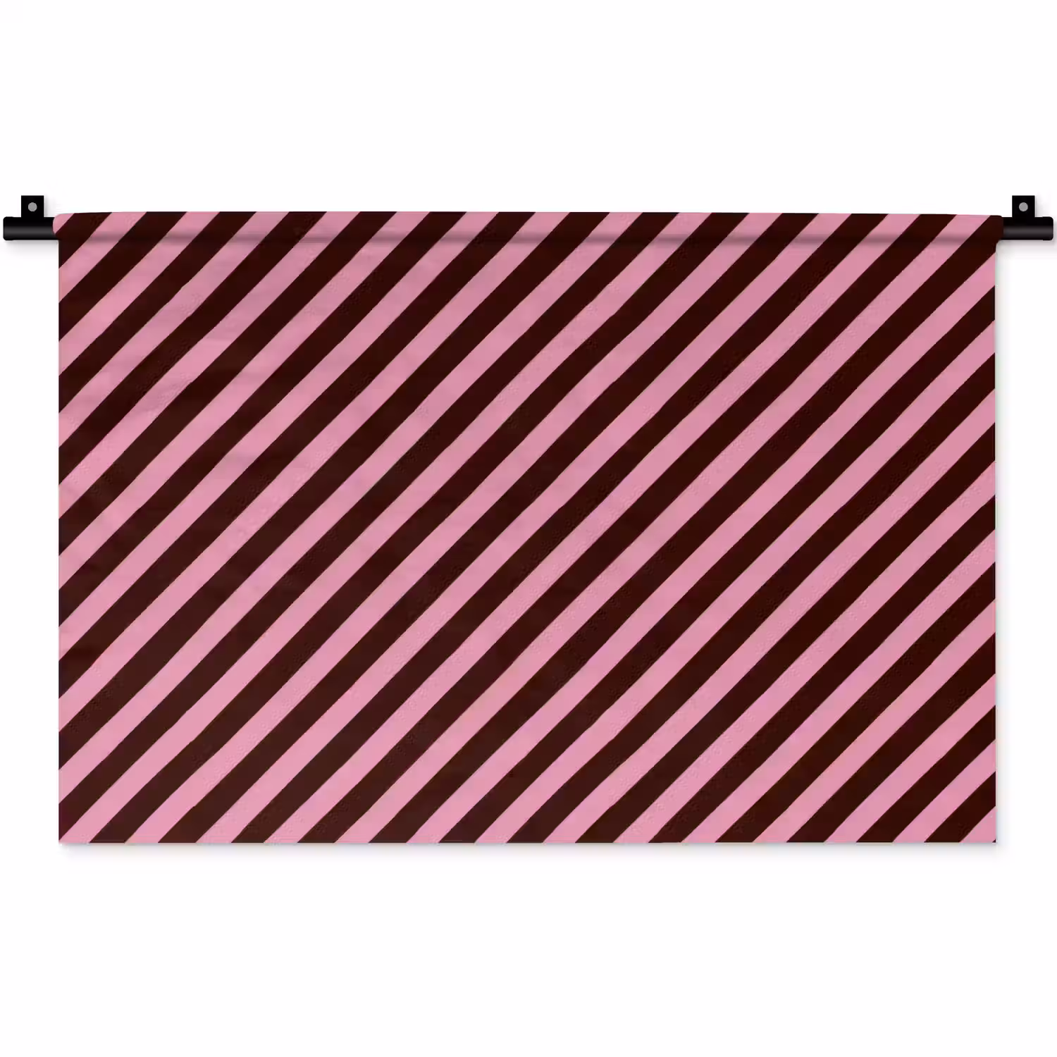 Strepen - Roze - Bruin Wandkleed katoen klein 269 -zz3d