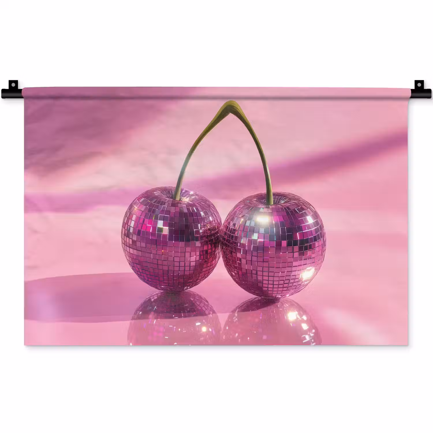 Glitter - Discobol - Roze - Kersen Wandkleed katoen klein -zz3d