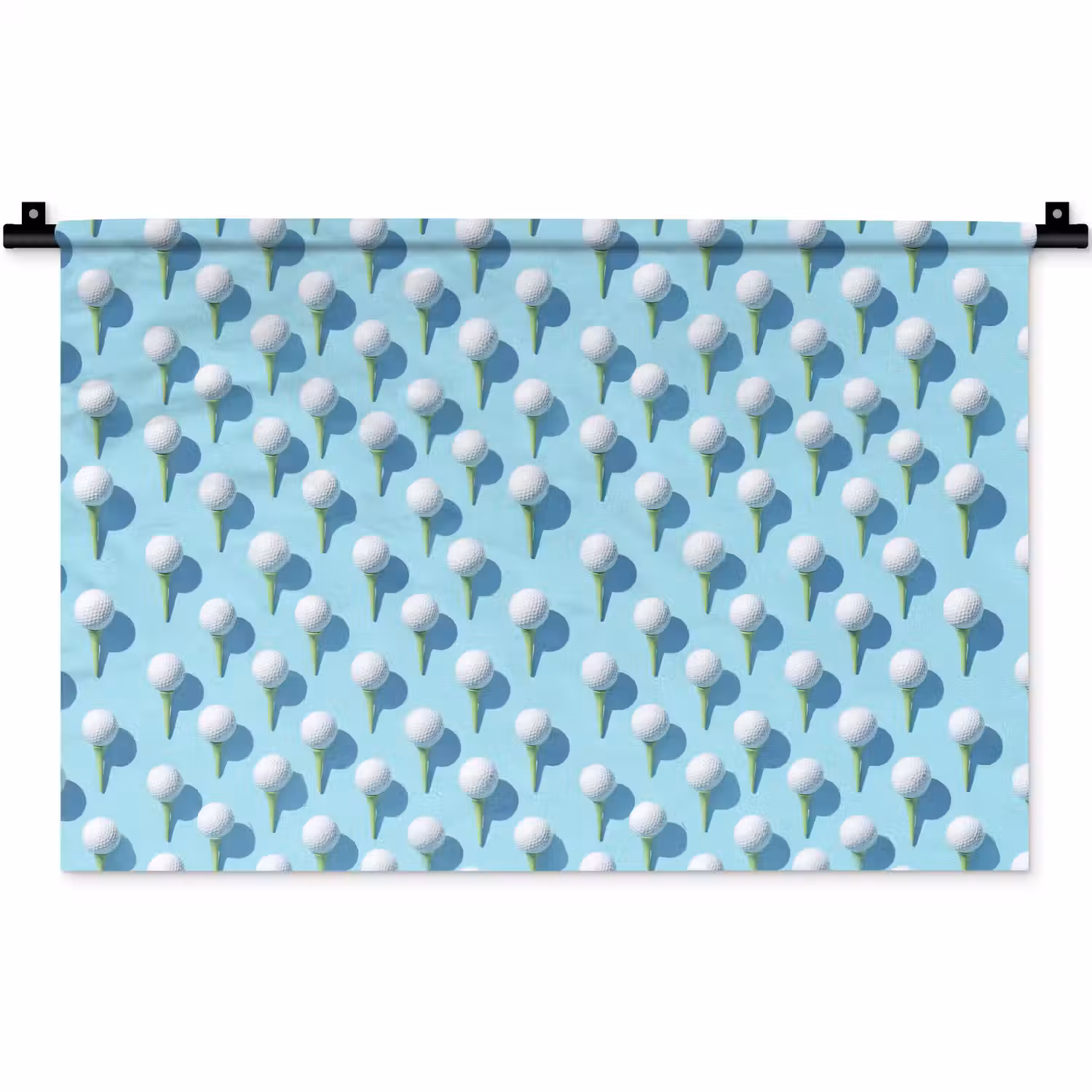 Golf - Ballen - Blauw Wandkleed katoen klein 269 -zz3d