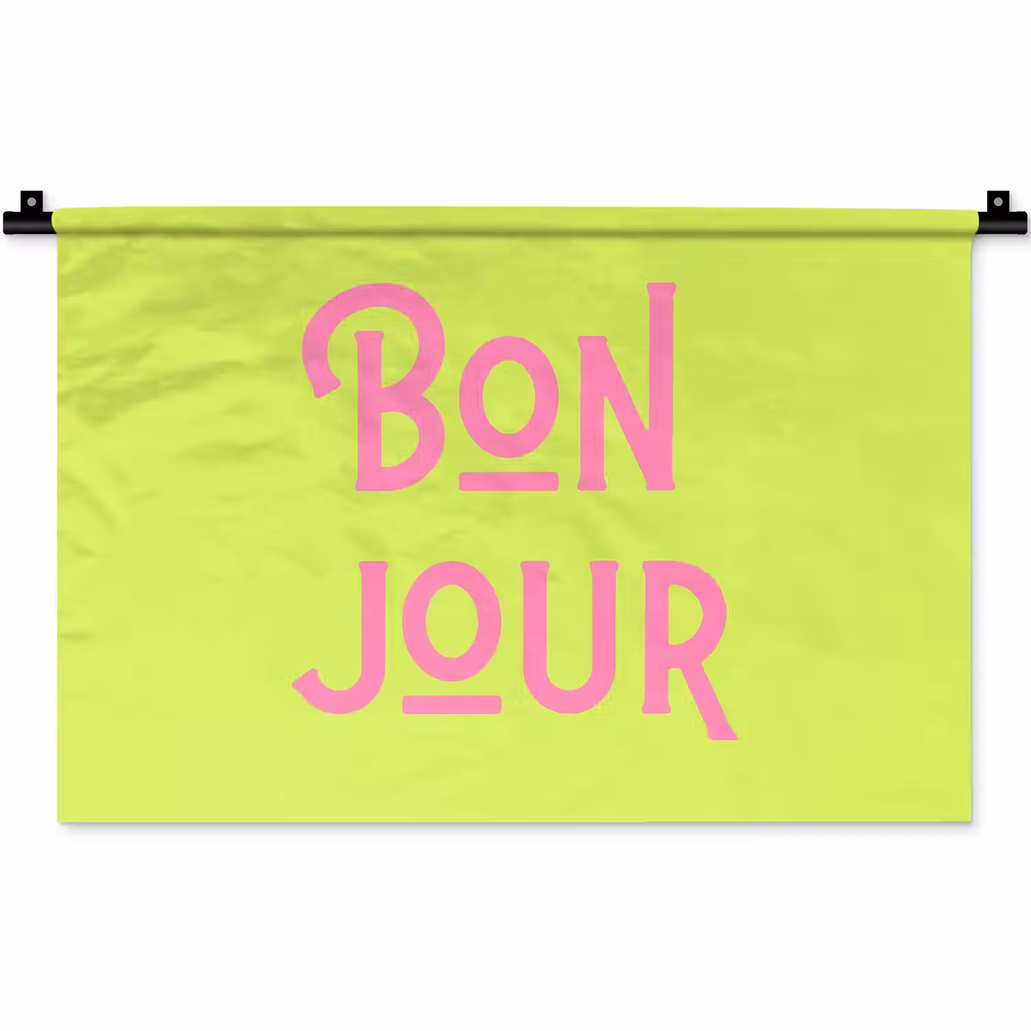 Groen - Roze bonjour - art-deco Wandkleed katoen klein -zz3d
